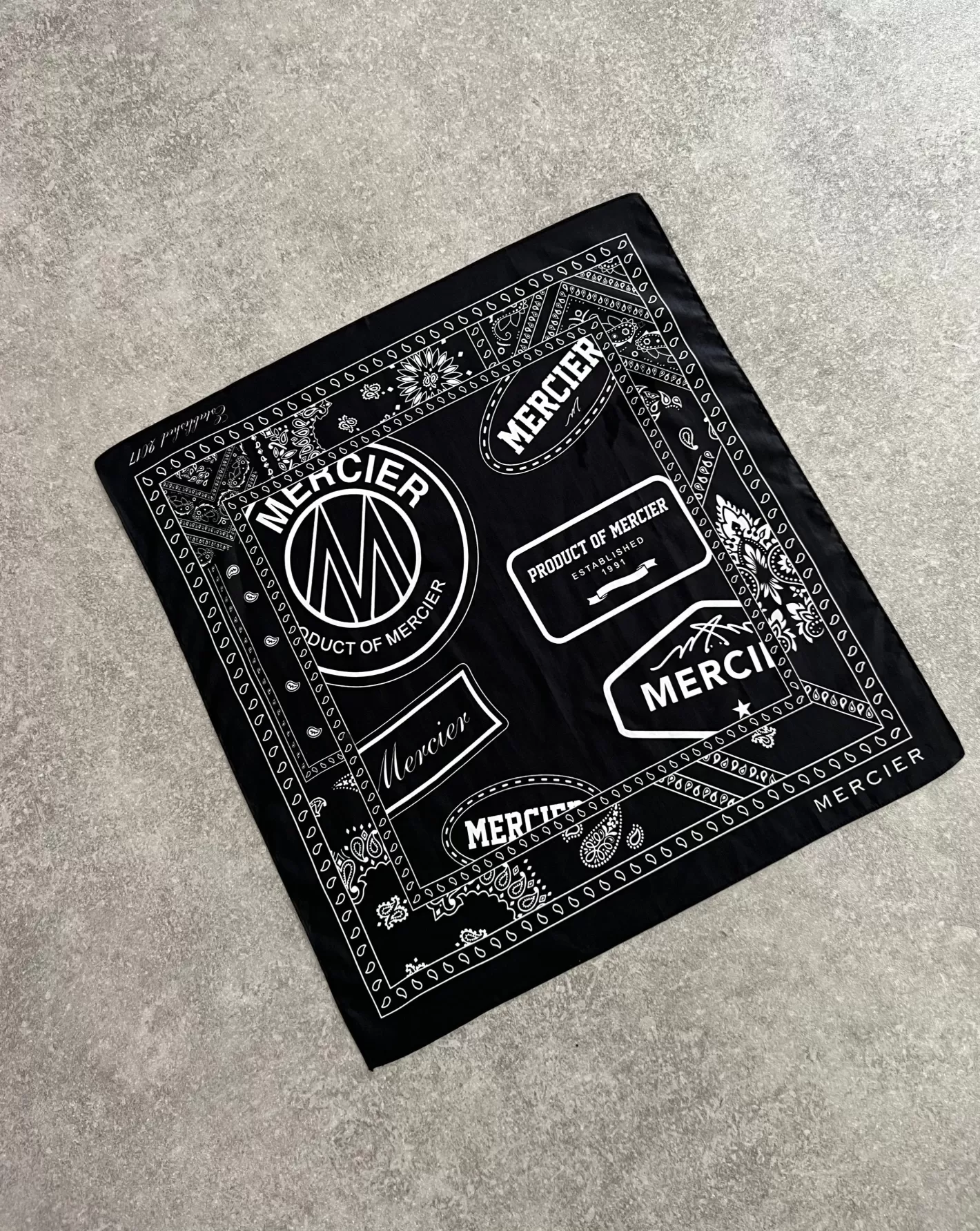 Homme Mercier Accessoires<Badge noir Paisley Bandana