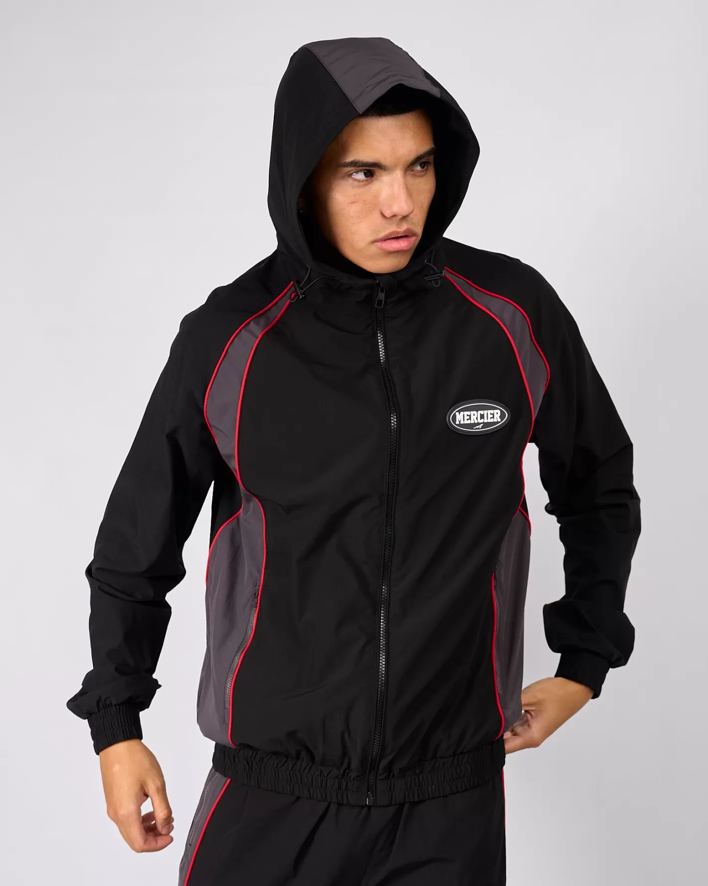 Homme Mercier Survêtements | Coupe-vent Et Cargaisons<Black Grey Maison Racer Track Top