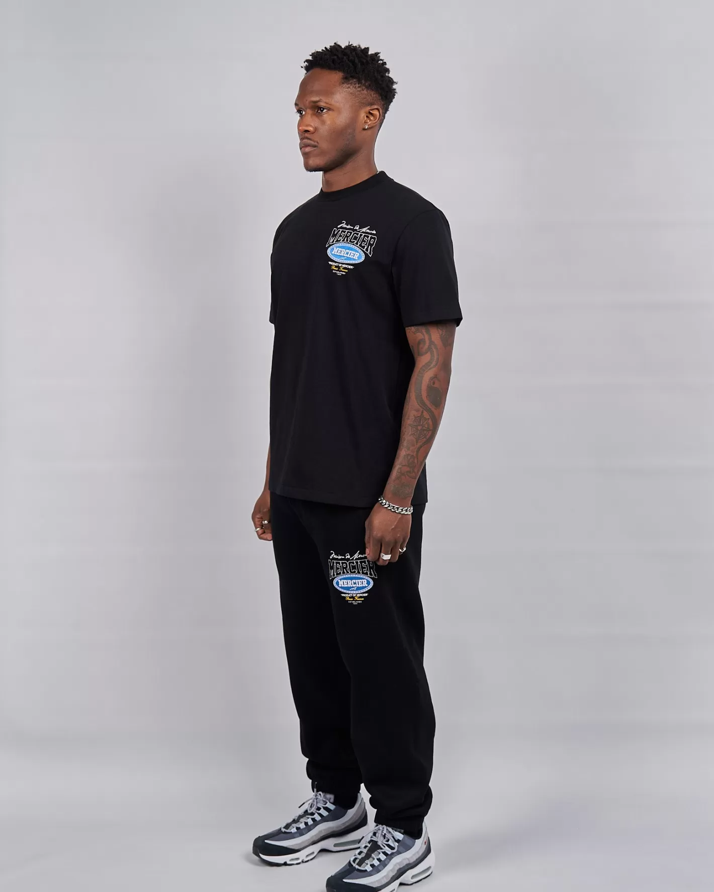 Homme Mercier Ensembles D'été | T-shirts<Black Multi Tour Tshirt