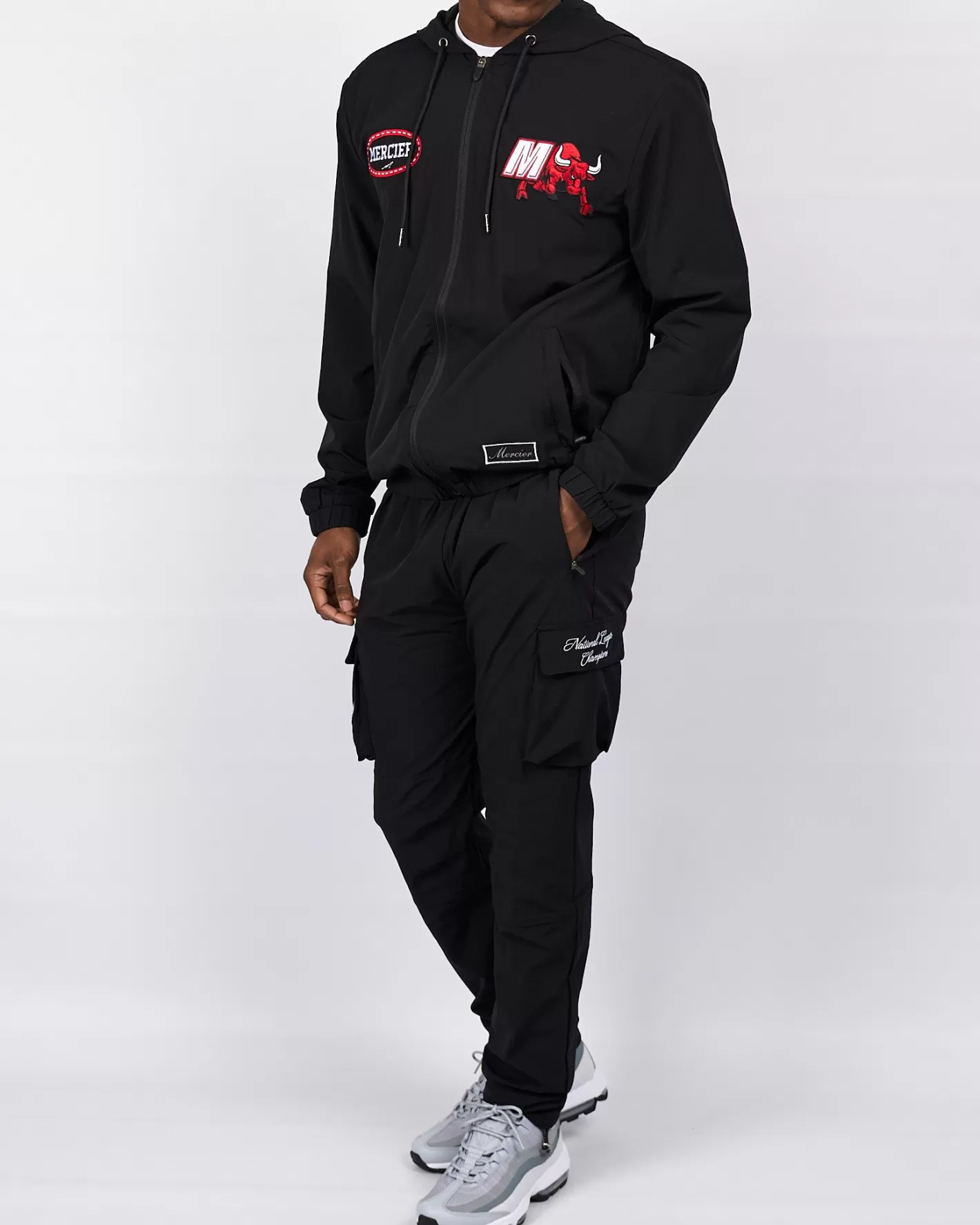Homme Mercier Coupe-vent Et Cargaisons<Black Red Empire Cargos