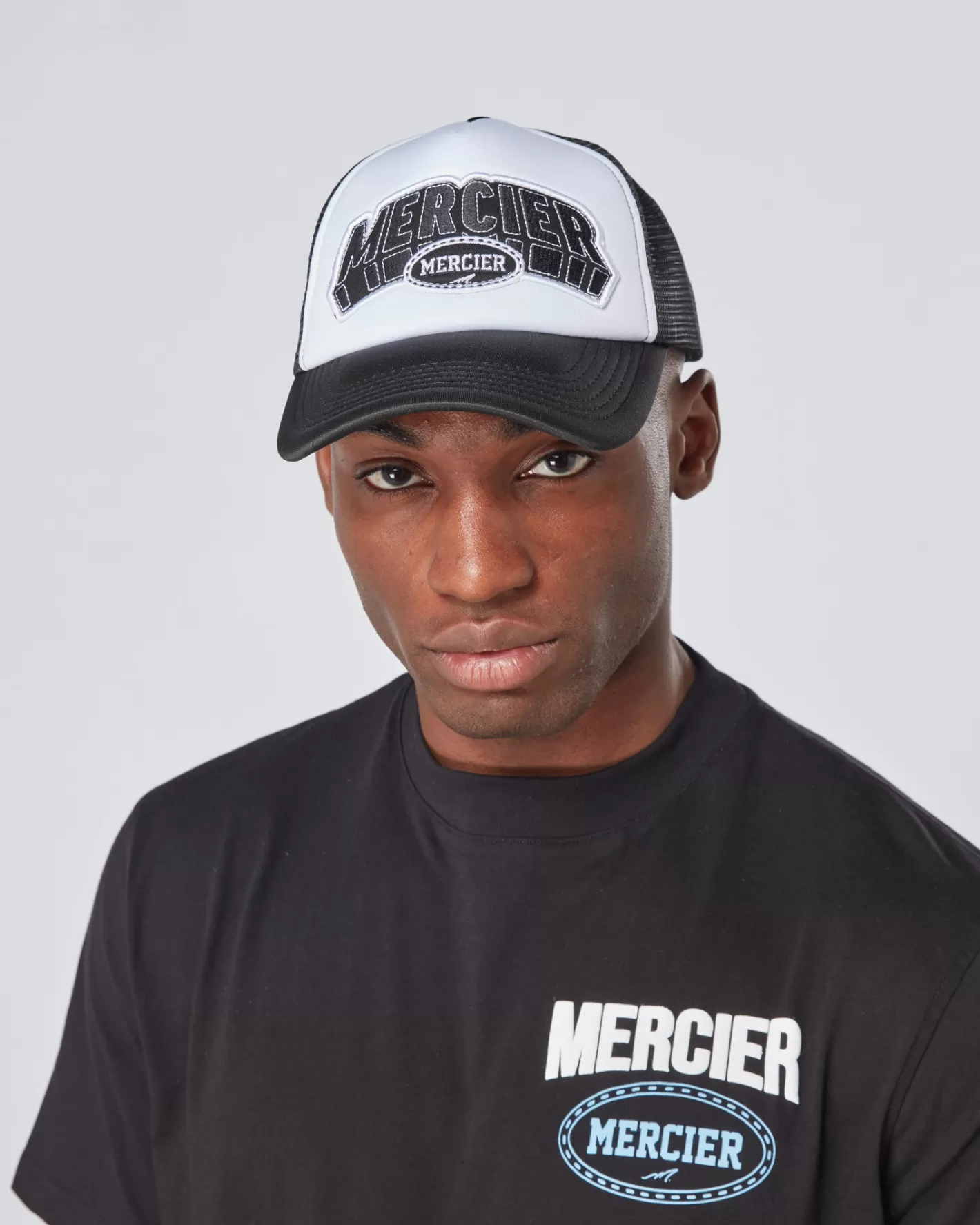 Homme Mercier Accessoires | Couvre-chef<Camionneur de mousse de cour blanc noir