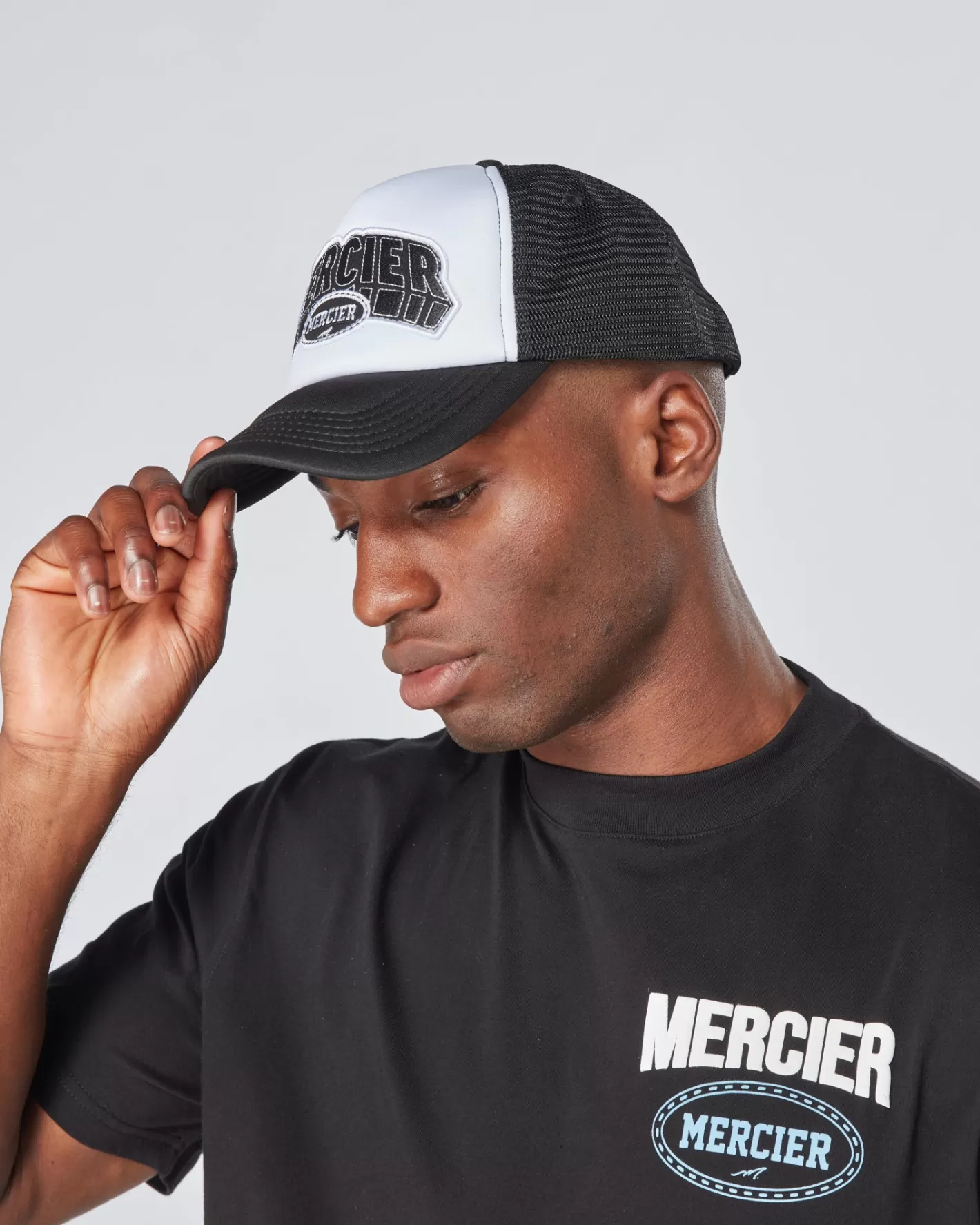 Homme Mercier Accessoires | Couvre-chef<Camionneur de mousse de cour blanc noir