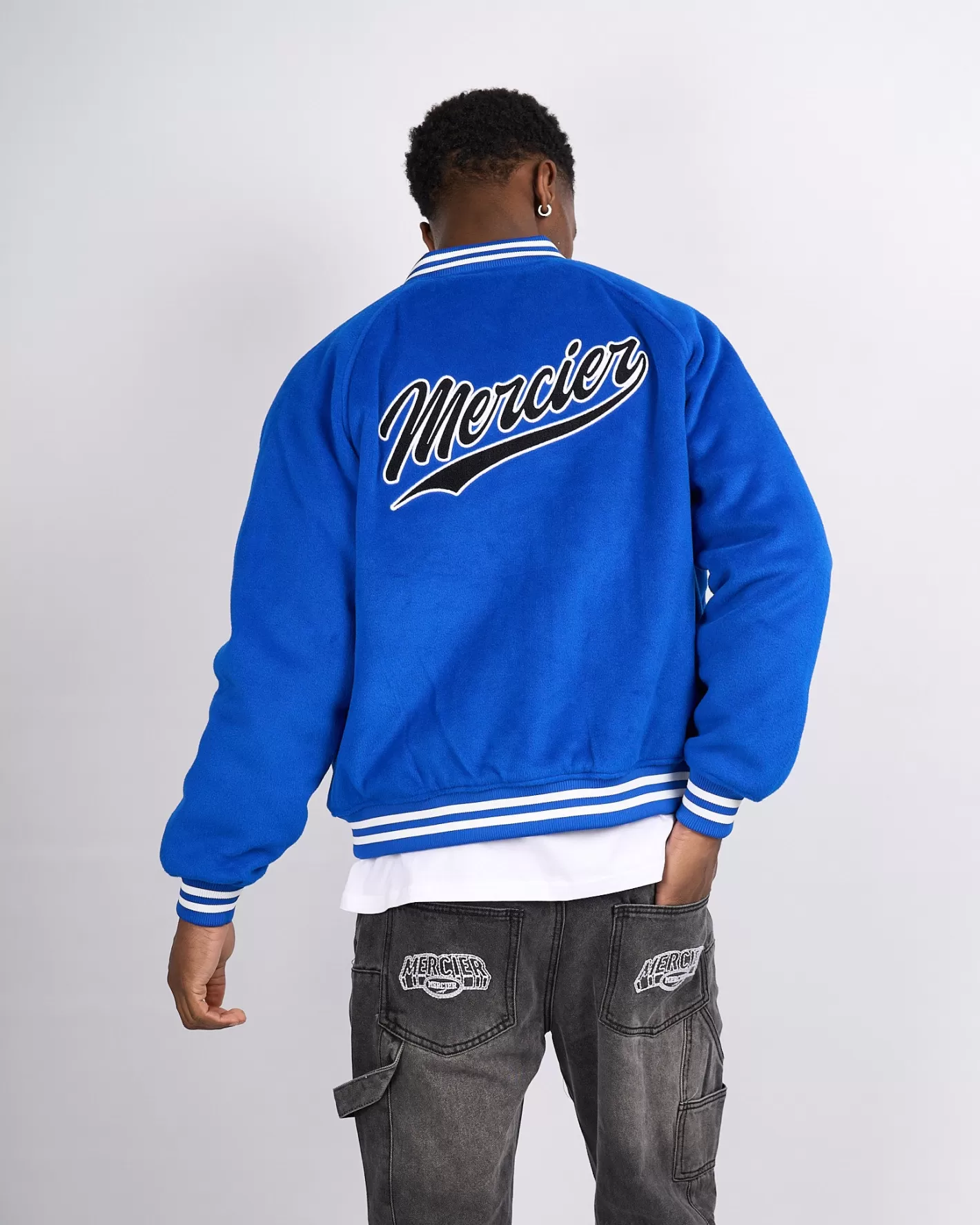 Homme Mercier Vestes<Cobalt Baseball Jacket