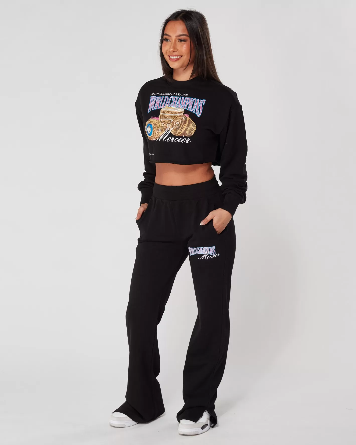 Femme Mercier Outlet Femmes | Hauts Pour Femmes 23<Crop World Champions Noir