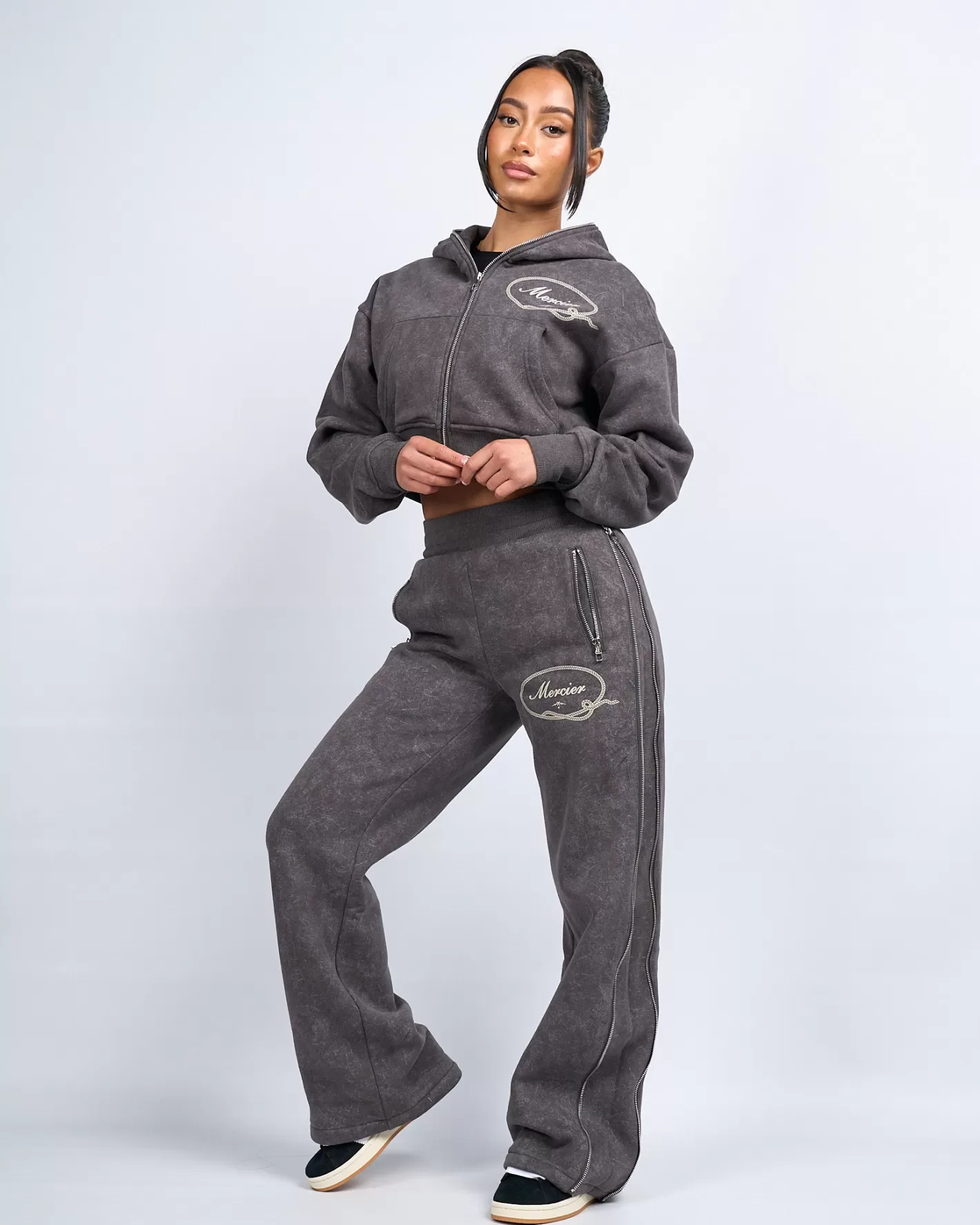 Femme Mercier Pantalons De Jogging/leggings Pour Femmes | Survêtements Pour Femmes<Femmes Gris Round Up Jogging à Jambe Droite