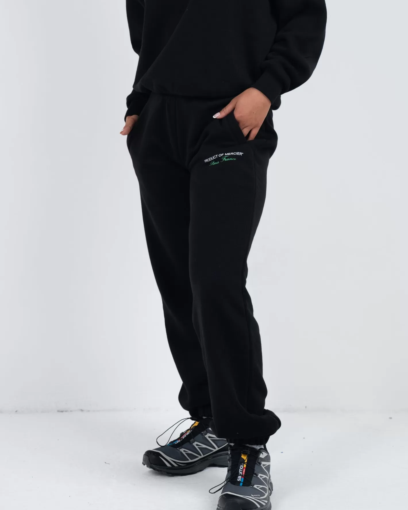 Femme Mercier Outlet Femmes<Femmes Noir Vert Produit de Joggers