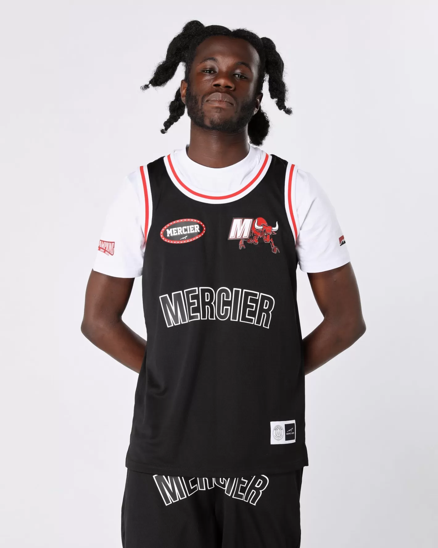 Homme Mercier Ensembles D'été<Gilet de basketball noir rouge Crawford