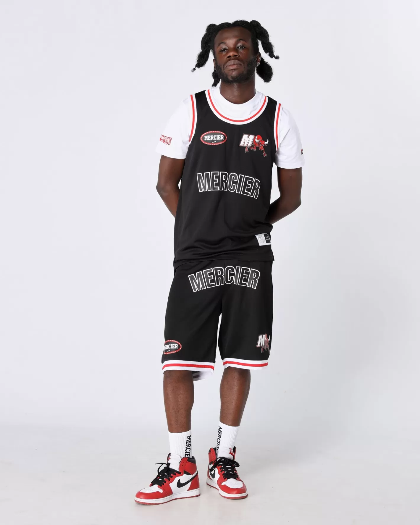 Homme Mercier Ensembles D'été<Gilet de basketball noir rouge Crawford