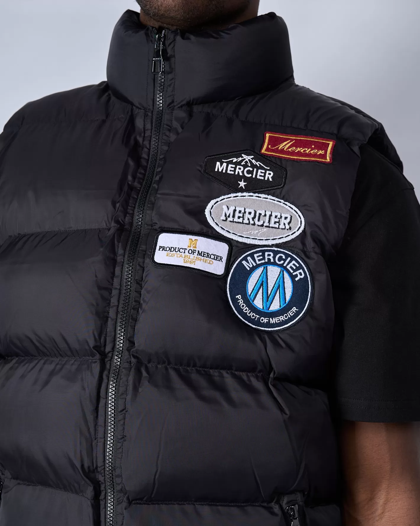 Homme Mercier Vestes<Gilet ET Badge Noir