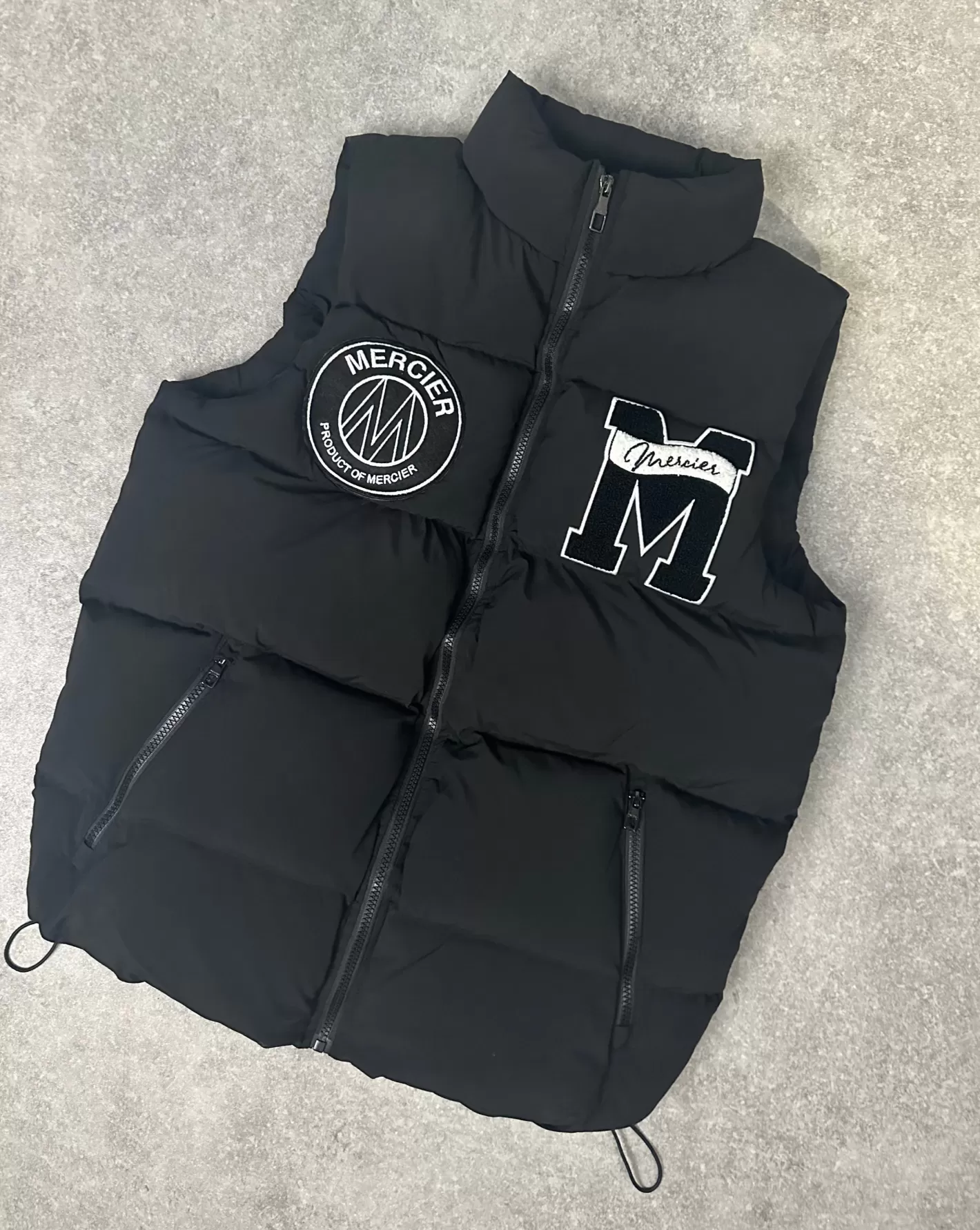 Homme Mercier Vestes<Gilet noir d'insigne d'académie