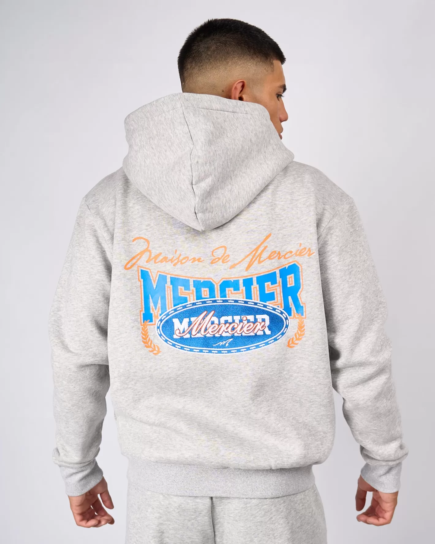 Homme Mercier Hauts De Survêtement/sweats À Capuche | Survêtements<Grey Marl Maison De Zip Hood