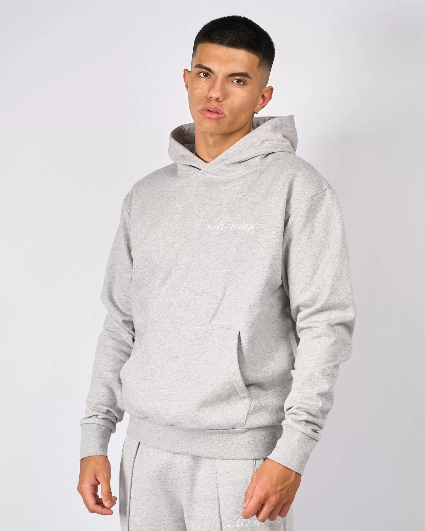 Homme Mercier Hauts De Survêtement/sweats À Capuche | Survêtements<Grey Marl Authenticity Hoodie