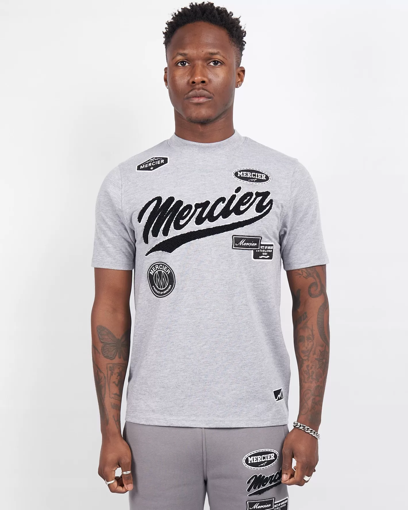 Homme Mercier Ensembles D'été | T-shirts<Grey Marl Teams Tshirt
