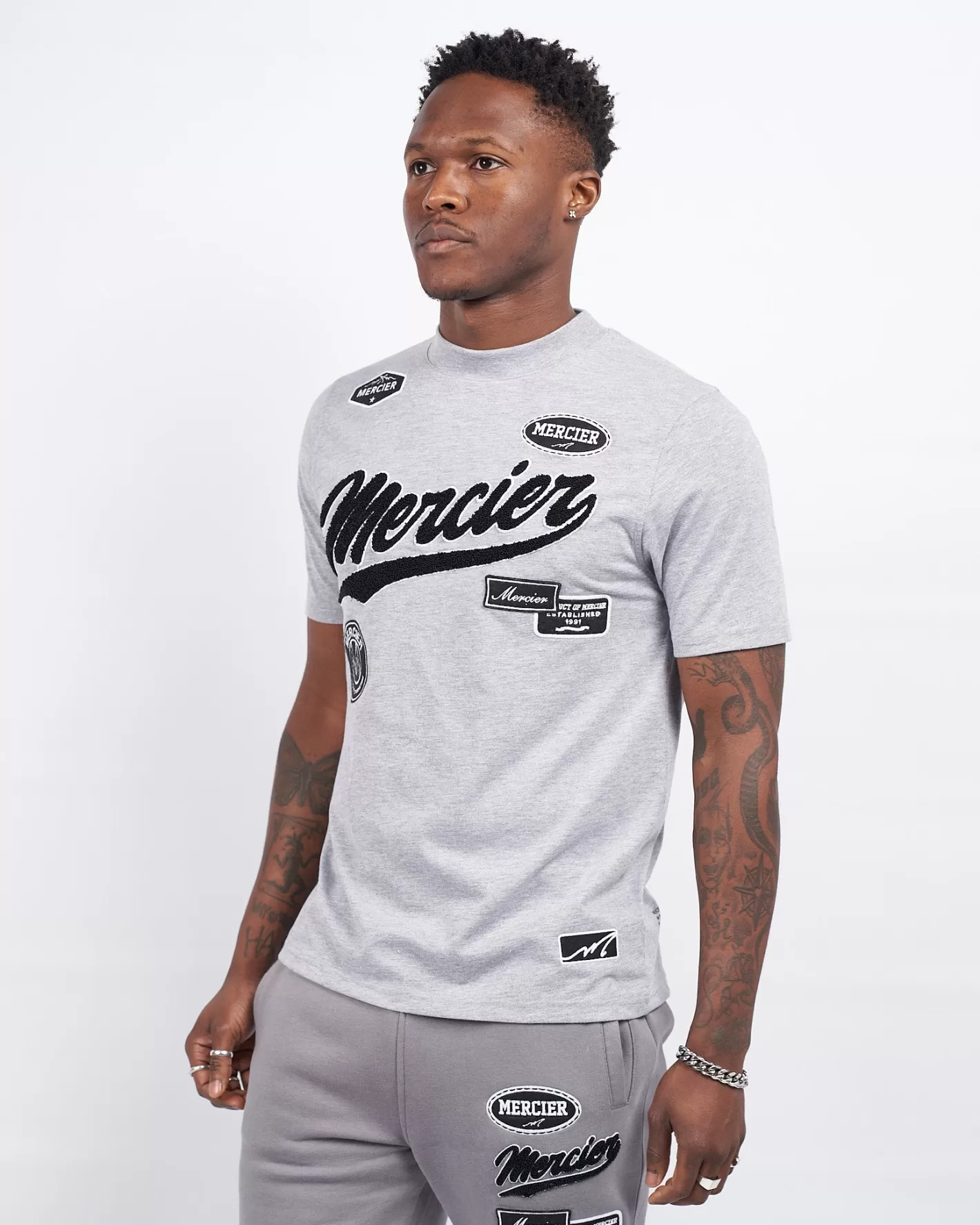 Homme Mercier Ensembles D'été | T-shirts<Grey Marl Teams Tshirt