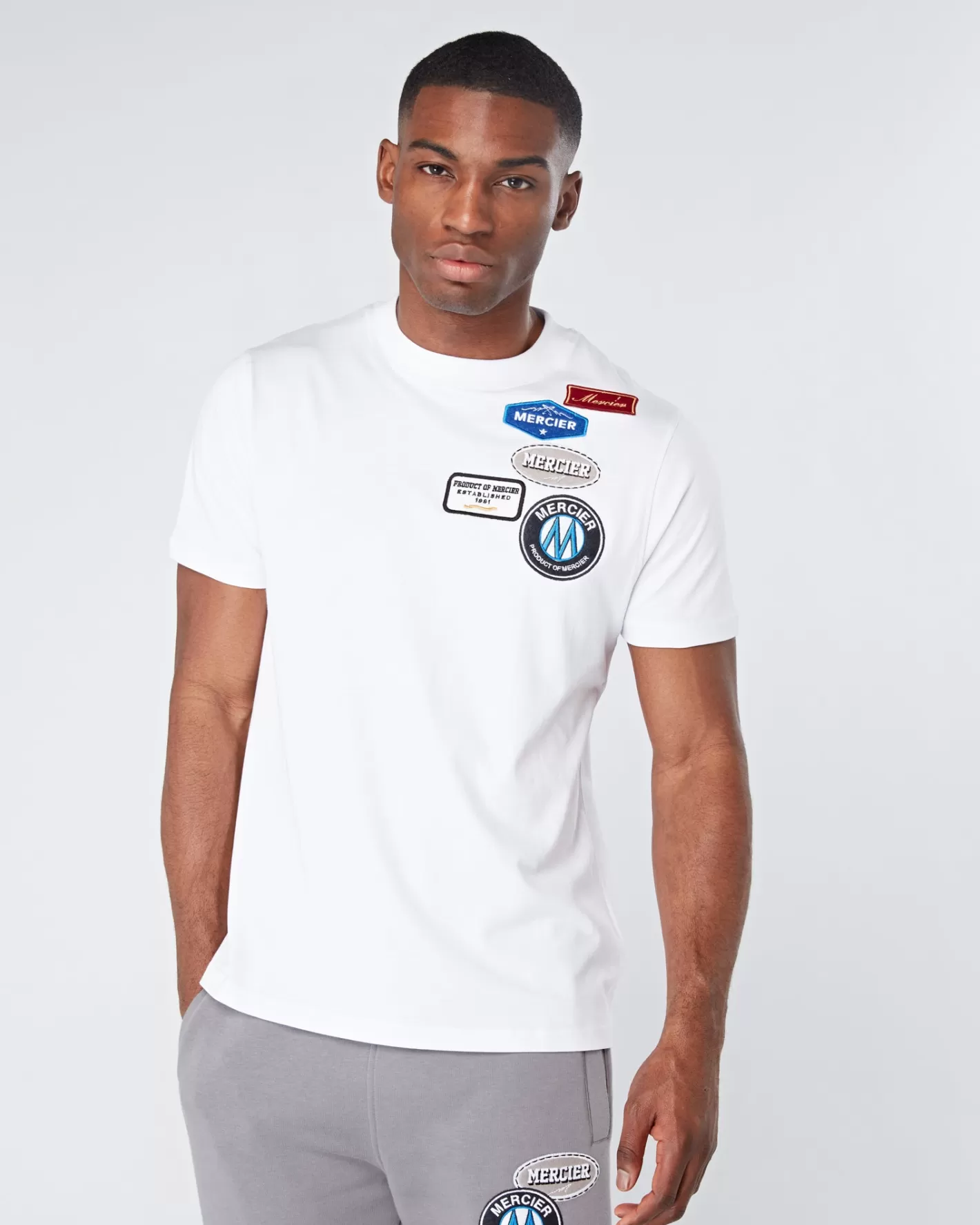 Homme Mercier Ensembles D'été | T-shirts< blanc ET Insigne Tsirt