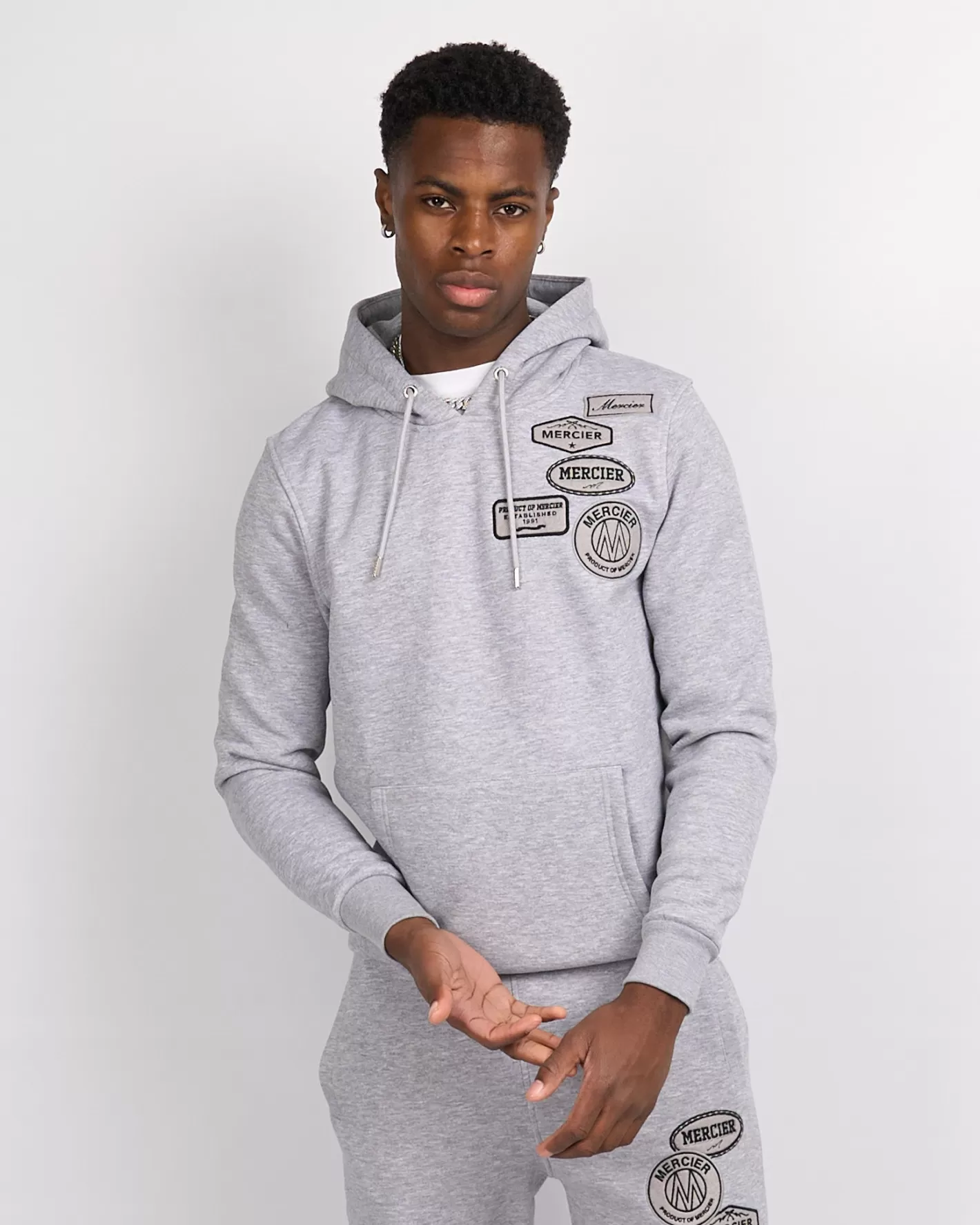 Homme Mercier Hauts De Survêtement/sweats À Capuche | Survêtements<Mélange gris chiné