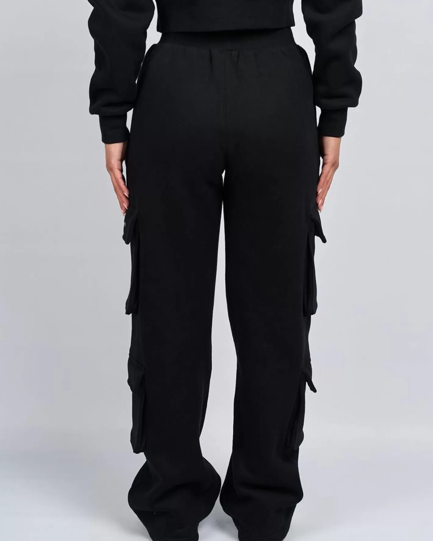 Femme Mercier Jeans/cargaisons Des Femmes 6 | Pantalons De Jogging/leggings Pour Femmes<Pantalon cargo Signature en jersey noir pour femme