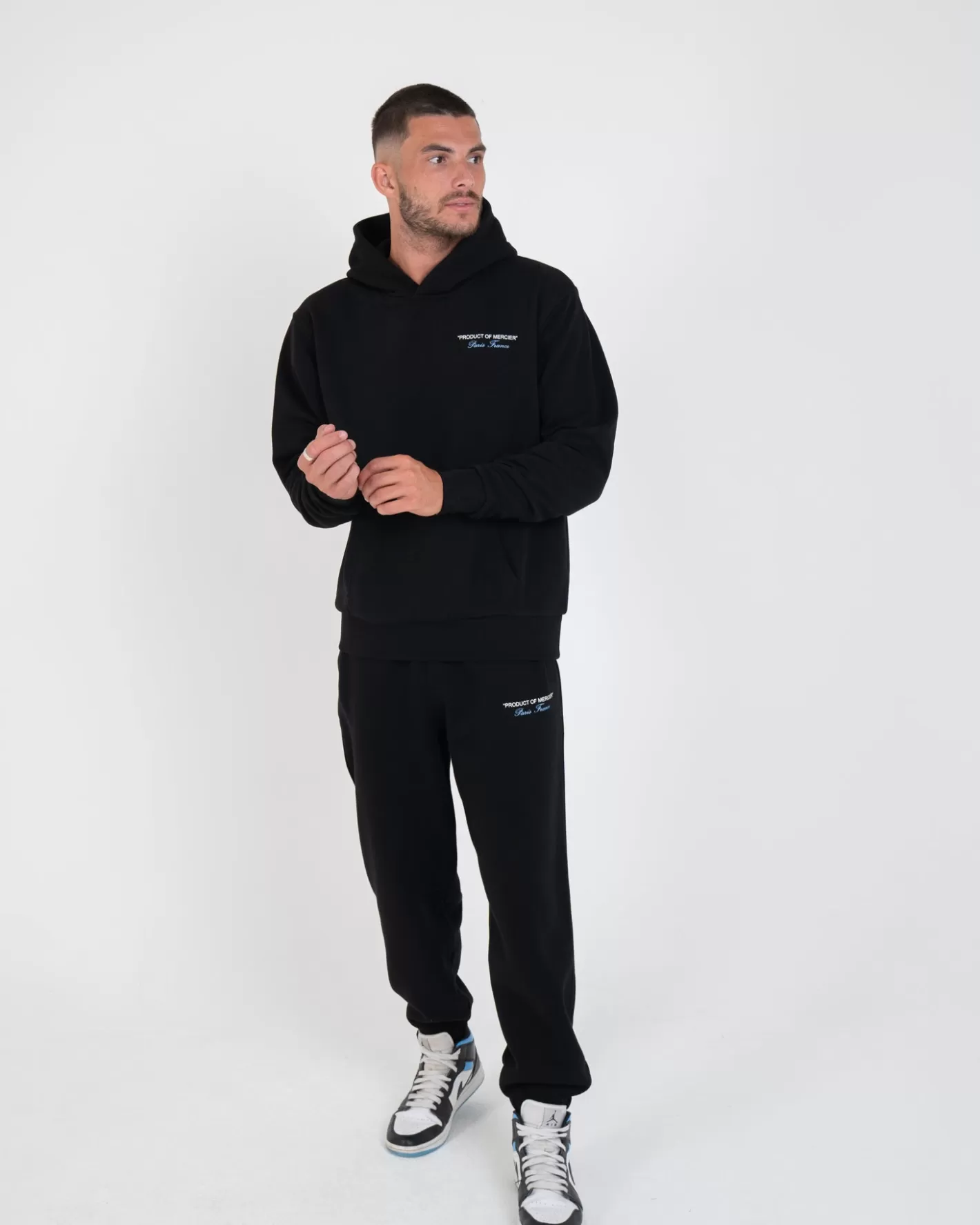 Homme Mercier Joggeurs | Survêtements<Pantalon de jogging noir bleu ciel produit par