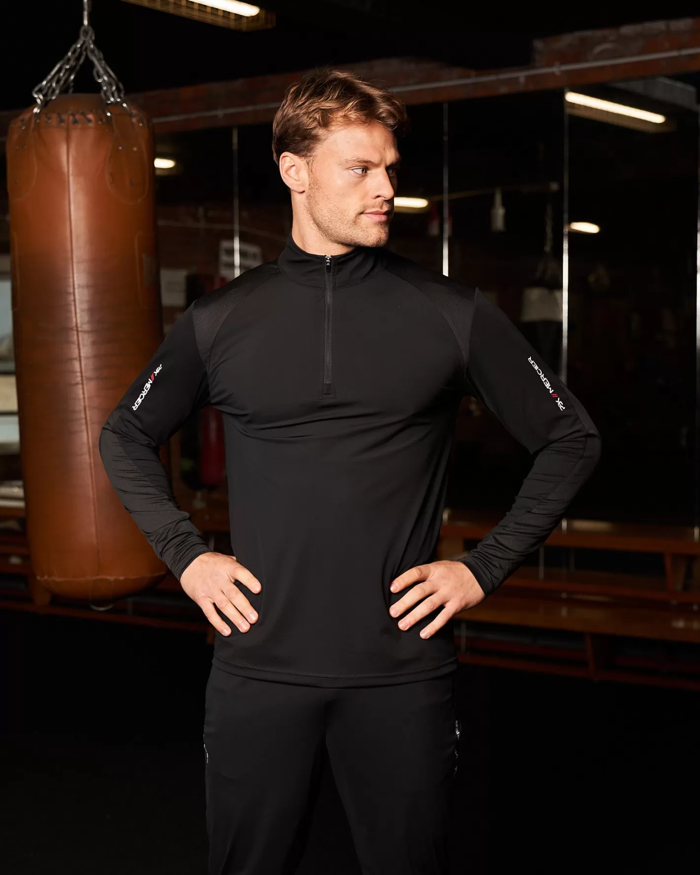 Homme Mercier Pbk//mercier<PBK// Performance 1/4 Long sleeve Black