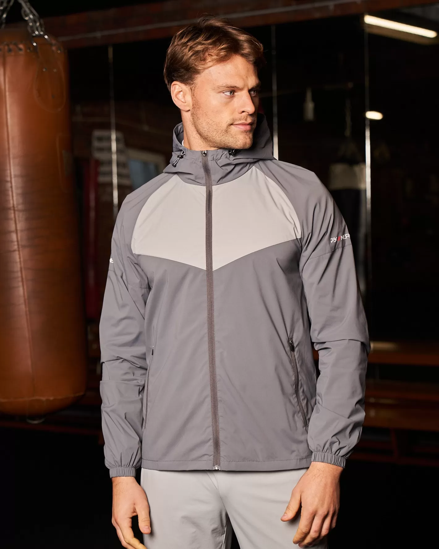 Homme Mercier Pbk//mercier<PBK// Performance Windbreaker Grey