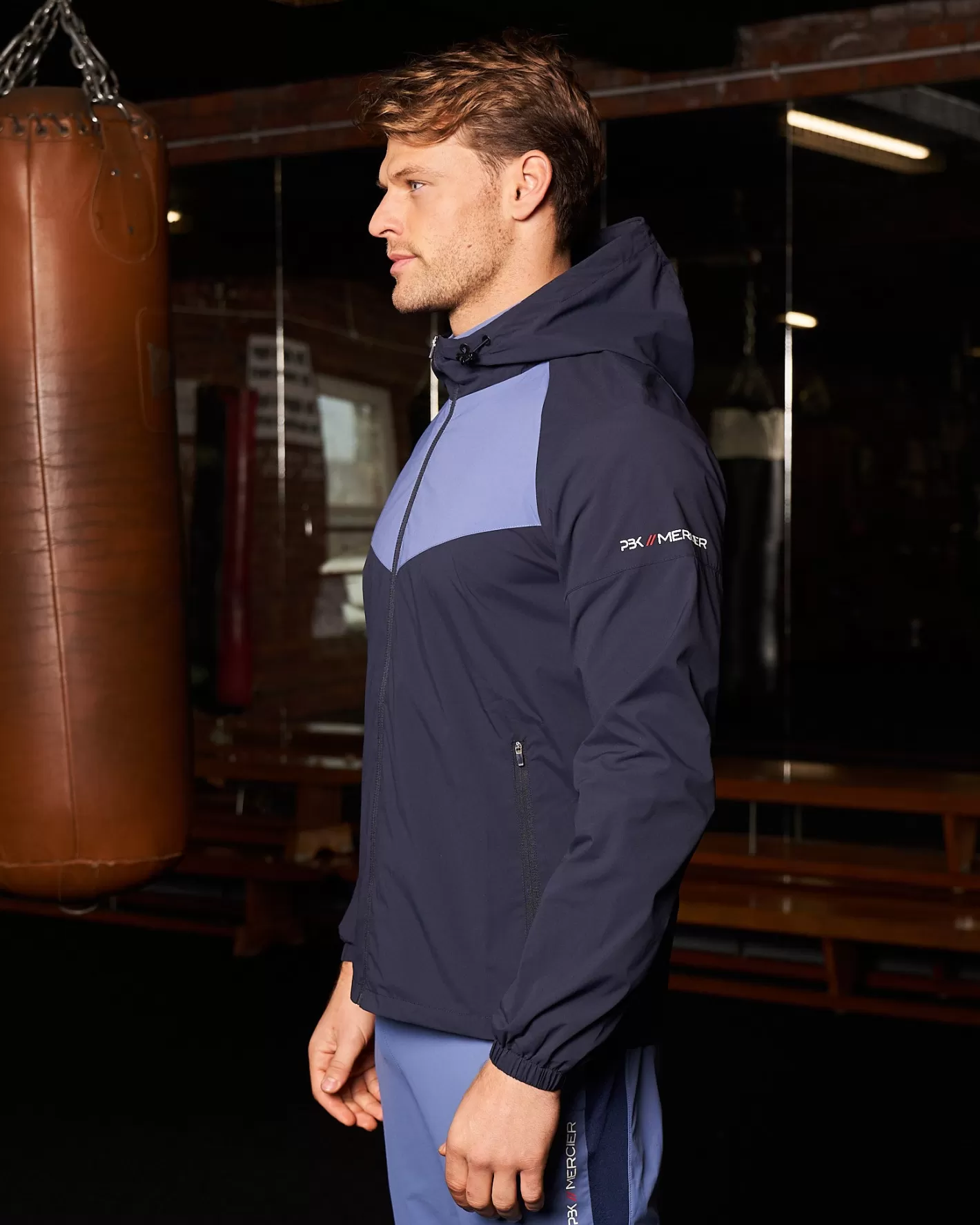 Homme Mercier Pbk//mercier<PBK// Performance Windbreaker Navy/Petrol