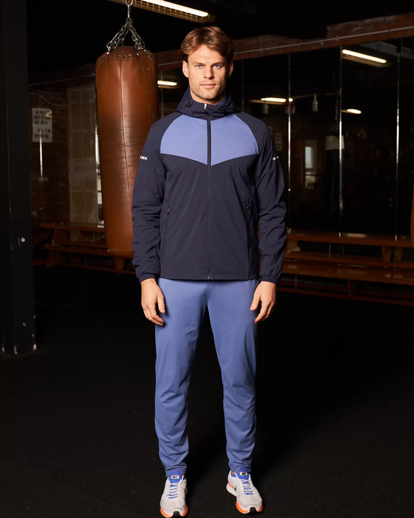 Homme Mercier Pbk//mercier<PBK// Performance Windbreaker Navy/Petrol