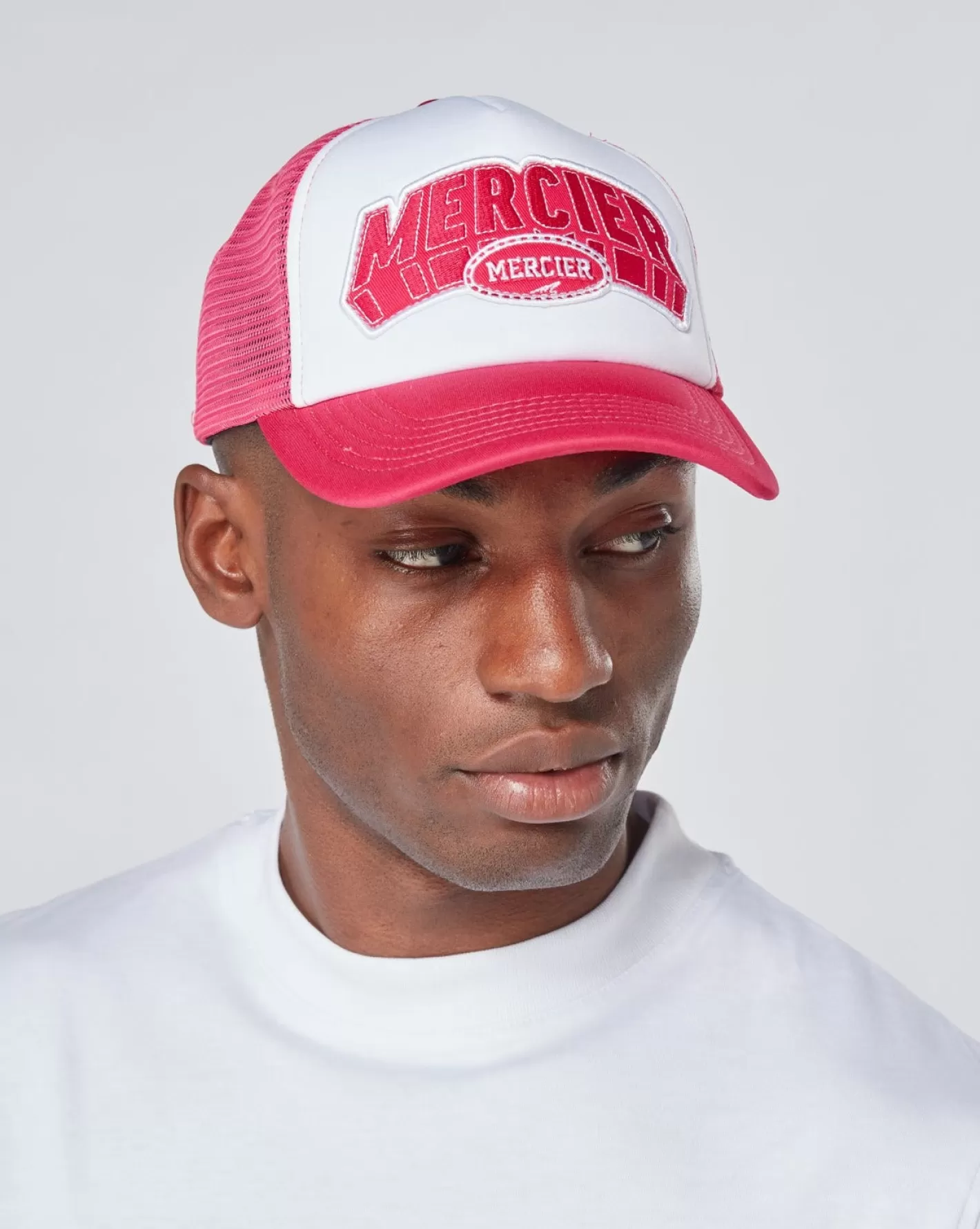 Homme Mercier Accessoires | Couvre-chef<Pink White Court Foam Trucker