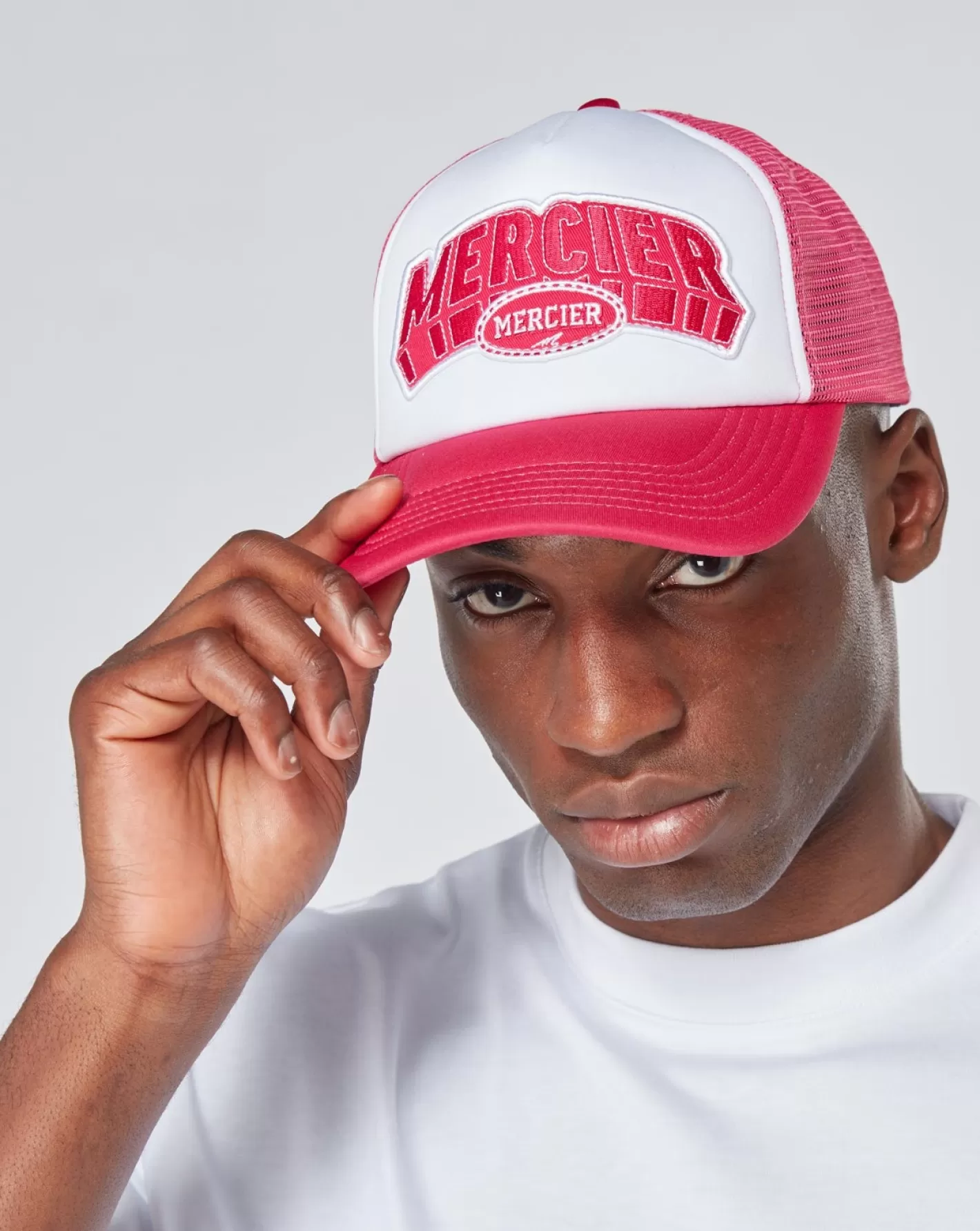 Homme Mercier Accessoires | Couvre-chef<Pink White Court Foam Trucker