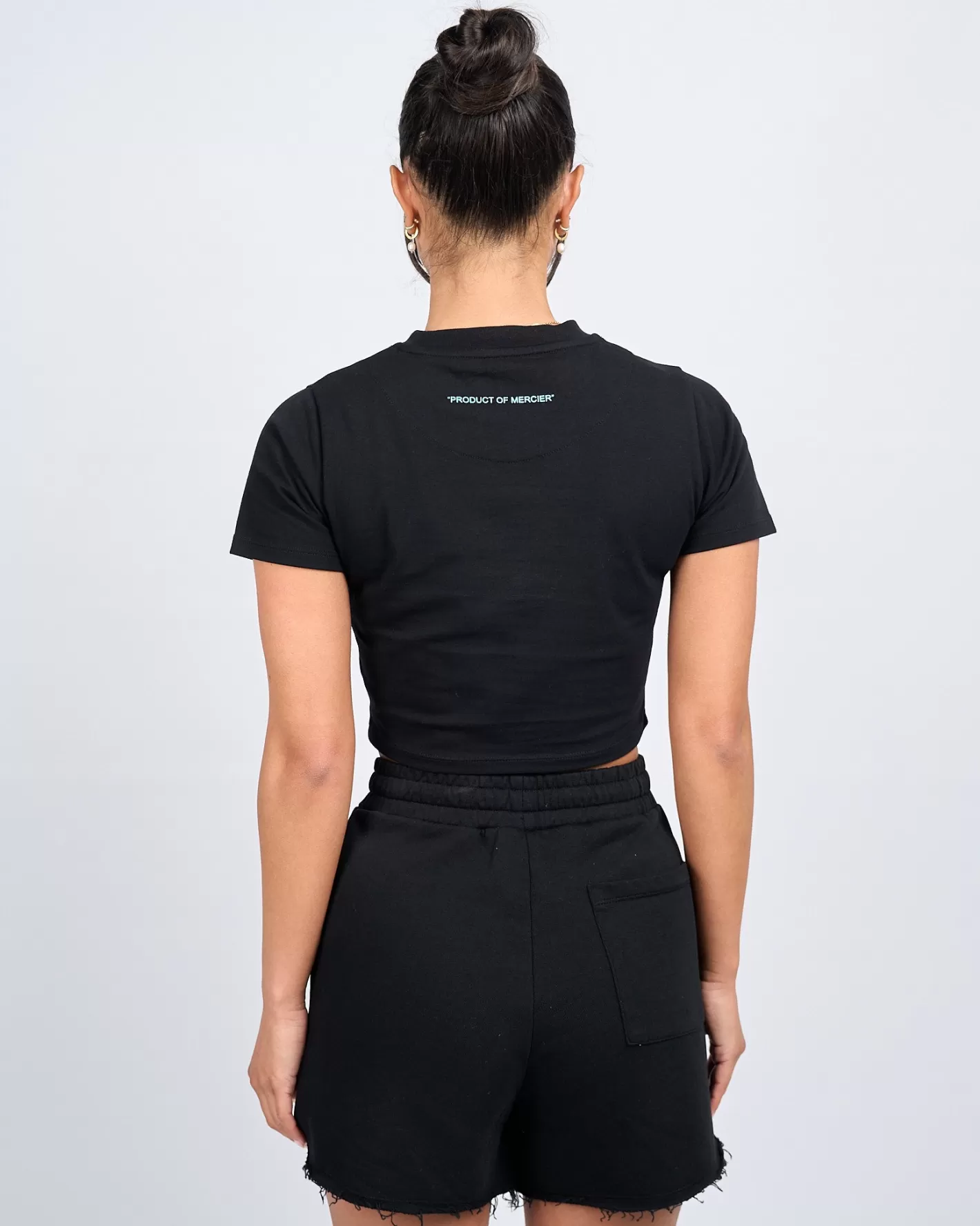 Femme Mercier Shorts/jupes Des Femmes<Short à bords bruts pour femme avec badge Tiffany OG noir