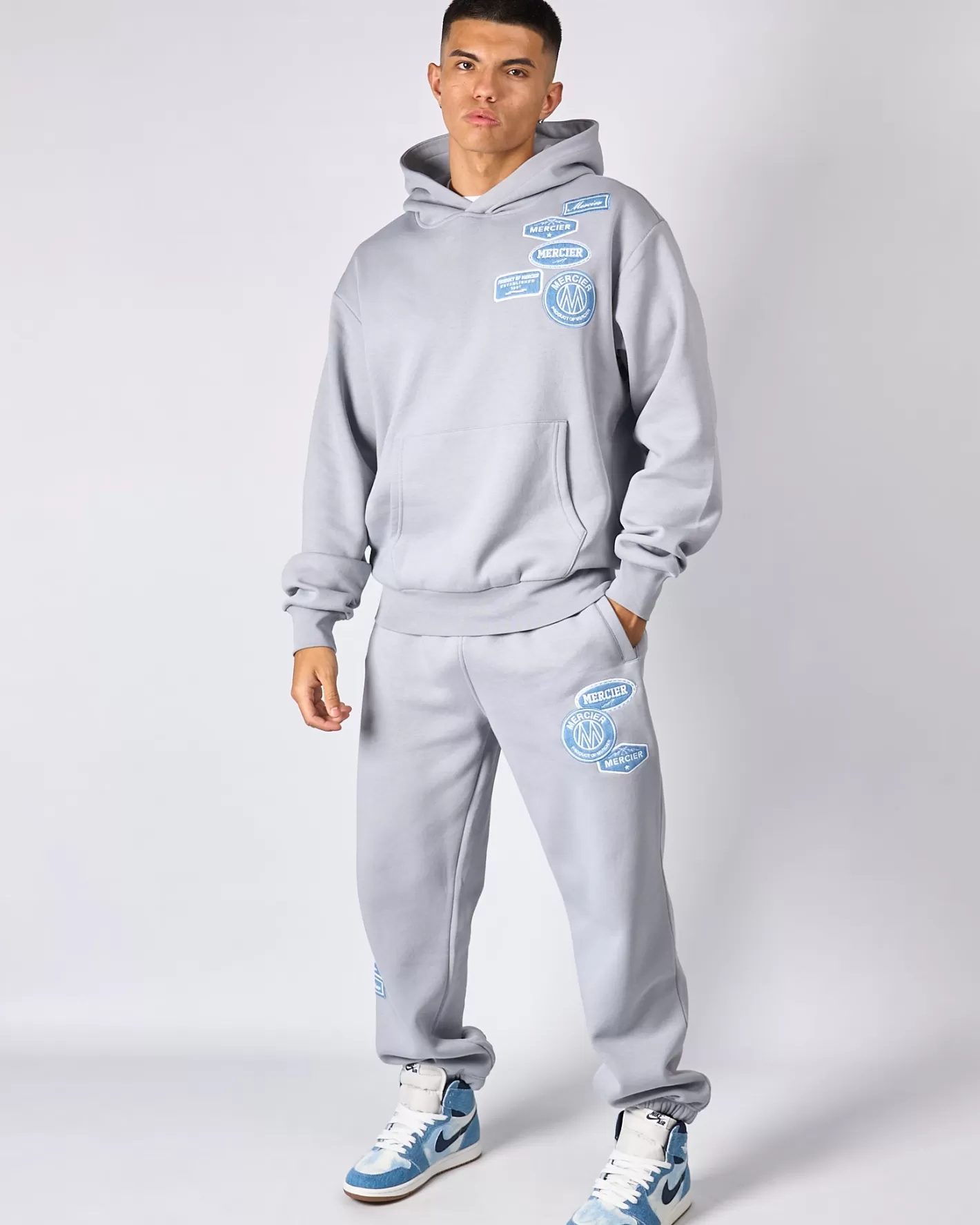 Homme Mercier Joggeurs | Survêtements<Smoke Grey Denim OG Badge Joggers