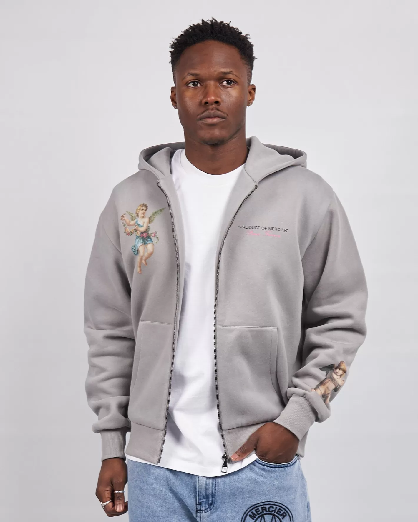 Homme Mercier Hauts De Survêtement/sweats À Capuche<Steel Angelo Produit de Zip Hoodies