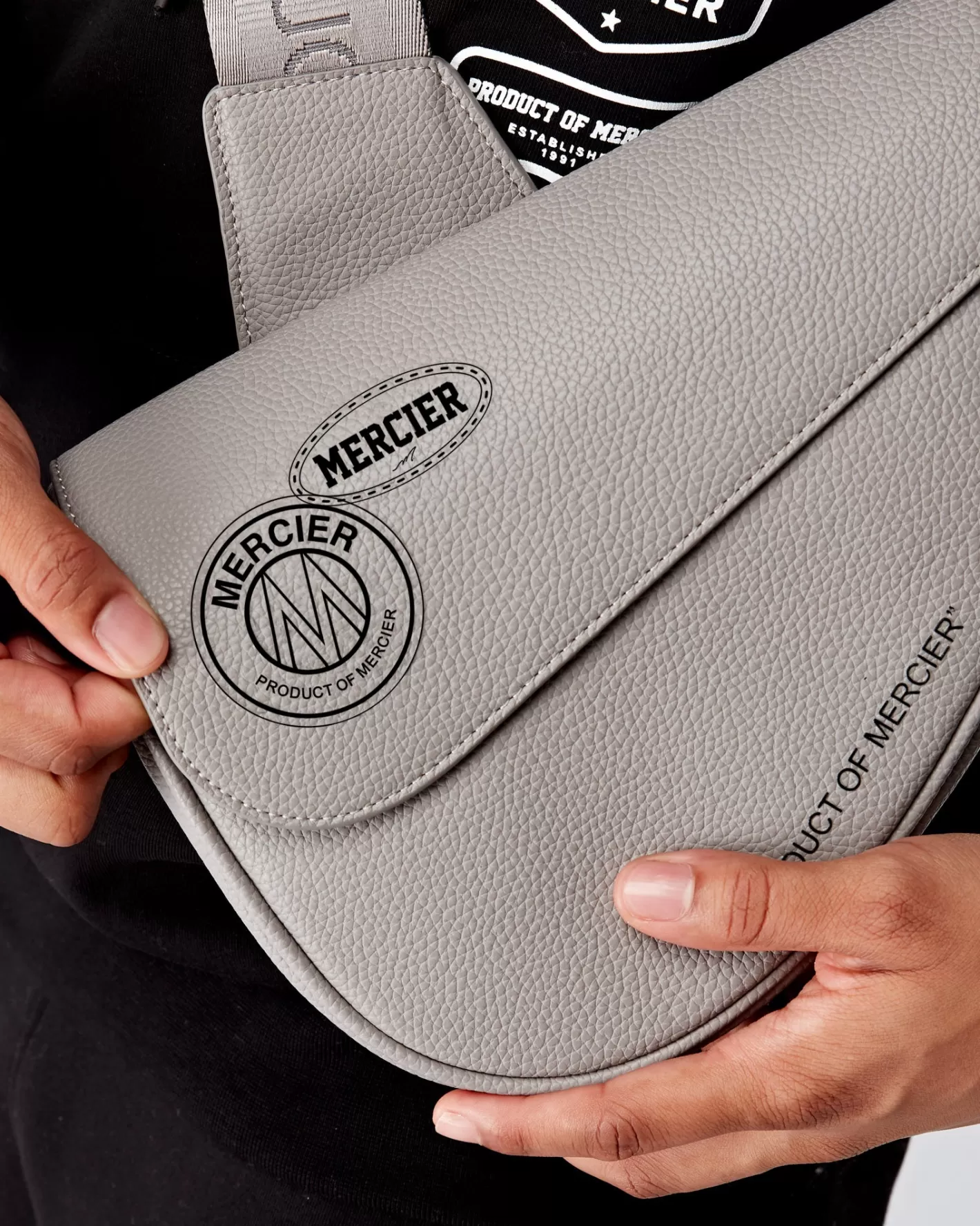 Homme Mercier Accessoires<Steel Grey Saddle Bag