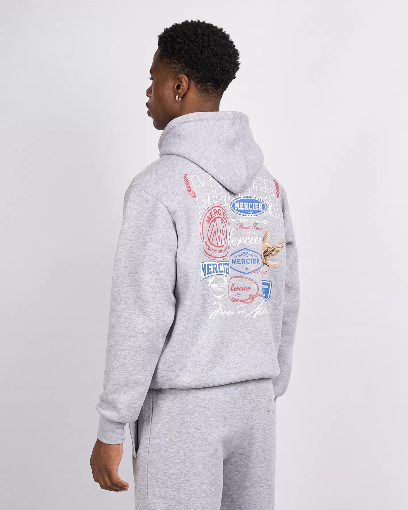 Homme Mercier Hauts De Survêtement/sweats À Capuche | Survêtements<Sweat à Capuche Multi Tour Gris Marl
