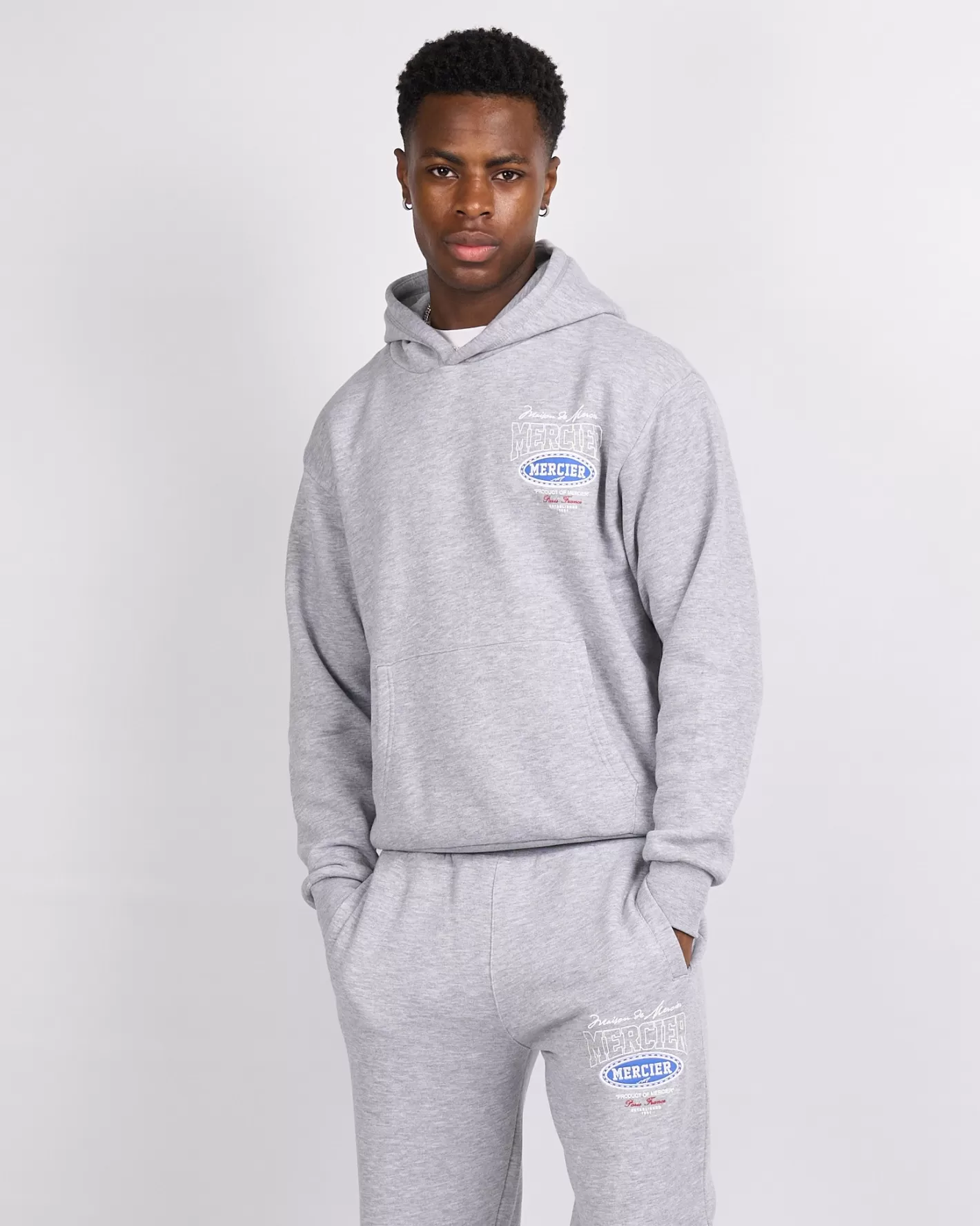Homme Mercier Hauts De Survêtement/sweats À Capuche | Survêtements<Sweat à Capuche Multi Tour Gris Marl