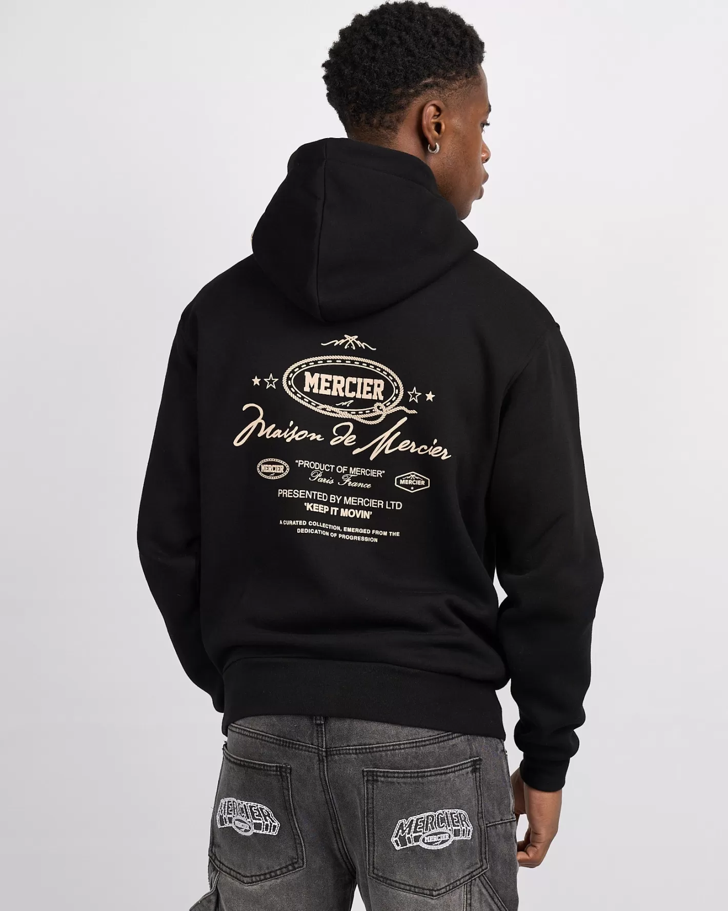 Homme Mercier Hauts De Survêtement/sweats À Capuche<Sweat à capuche noir Round Up
