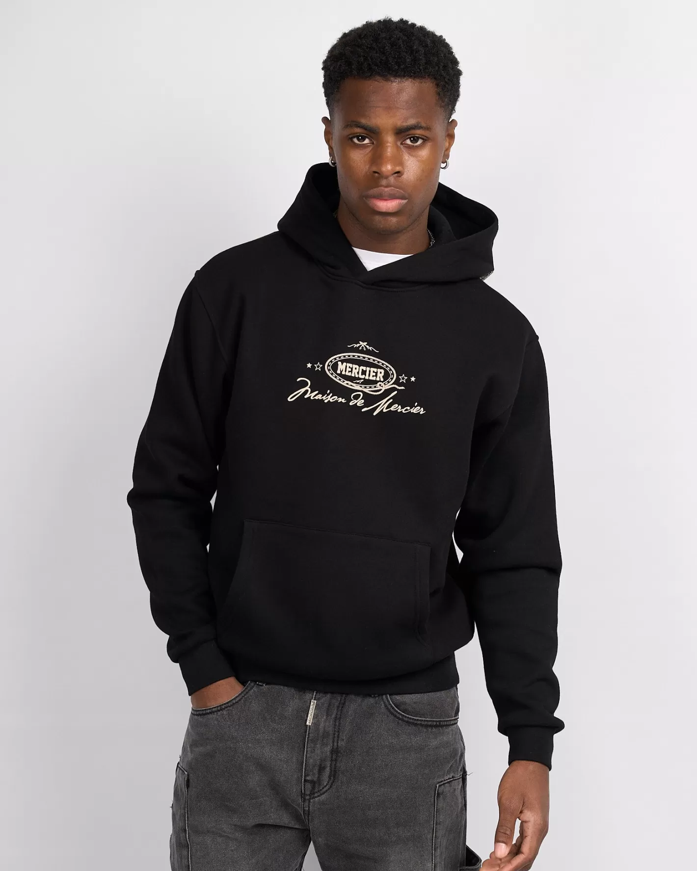 Homme Mercier Hauts De Survêtement/sweats À Capuche<Sweat à capuche noir Round Up