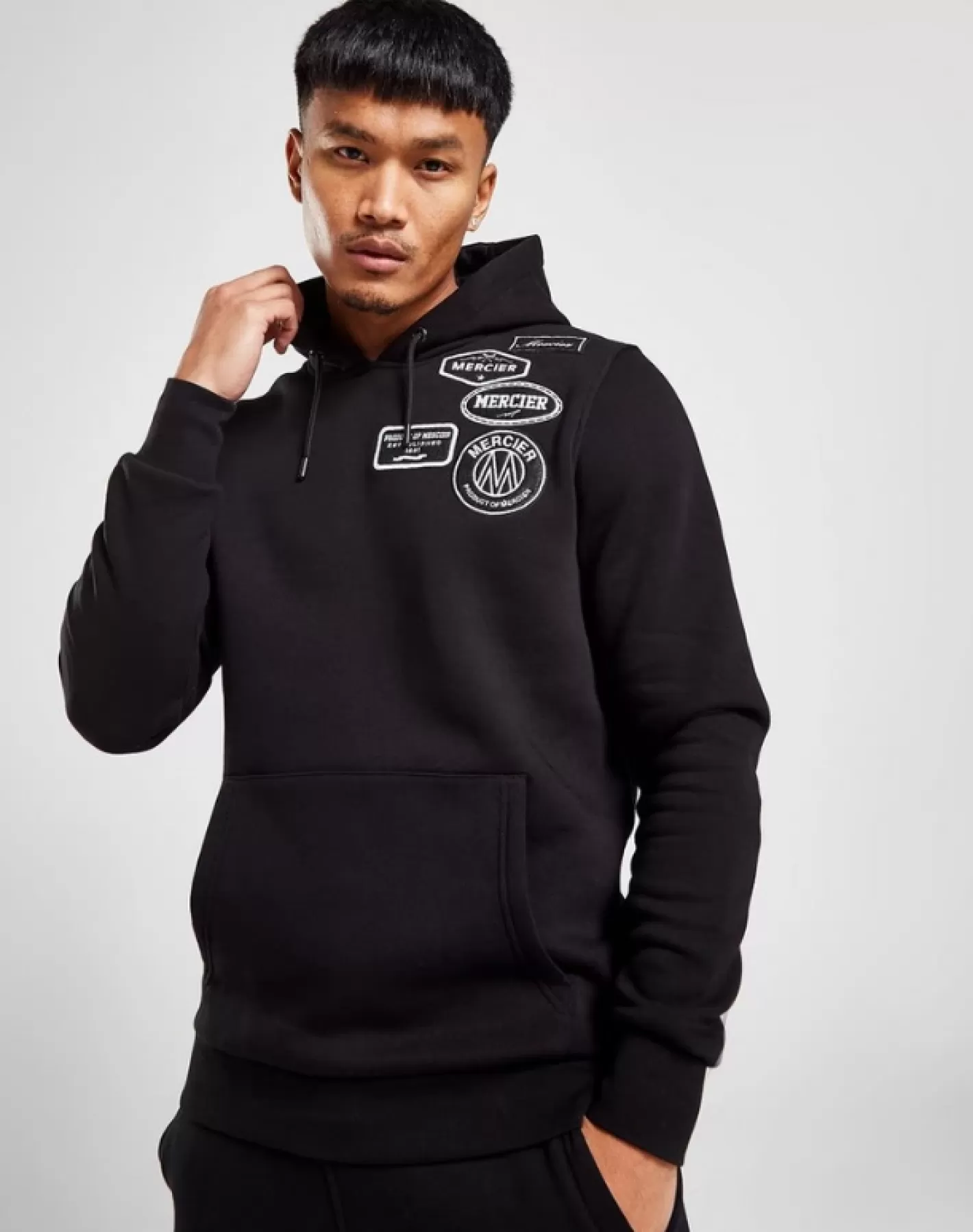 Homme Mercier Hauts De Survêtement/sweats À Capuche | Survêtements<Sweat à capuche noir Mono Badge