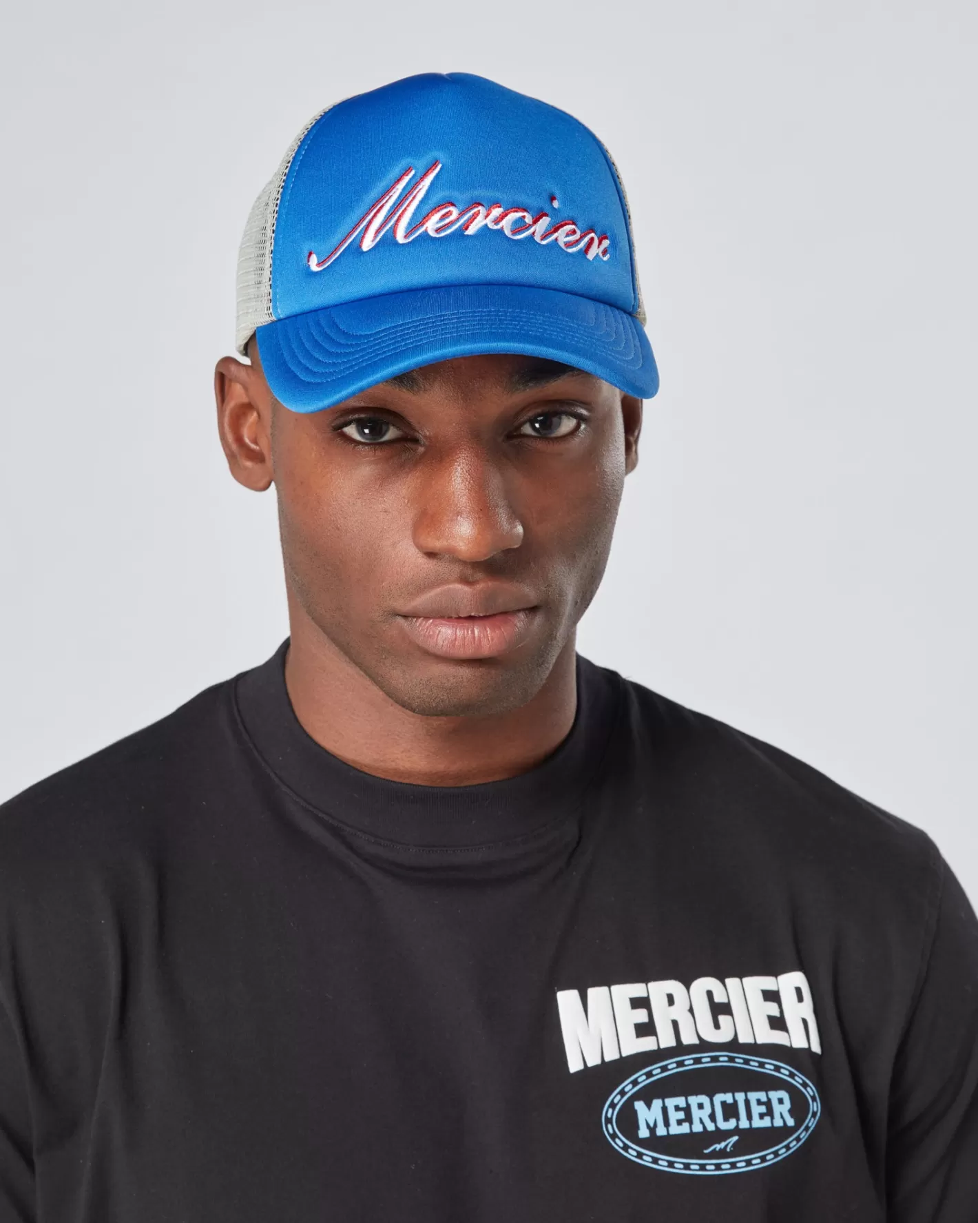 Homme Mercier Accessoires | Couvre-chef<Trucker en mousse Signature bleu-gris