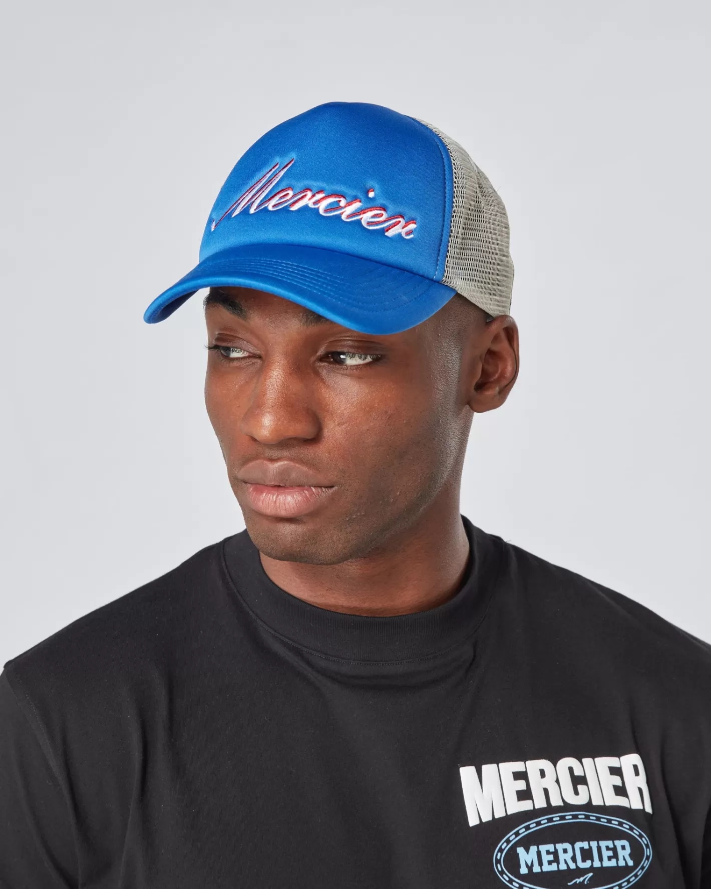 Homme Mercier Accessoires | Couvre-chef<Trucker en mousse Signature bleu-gris