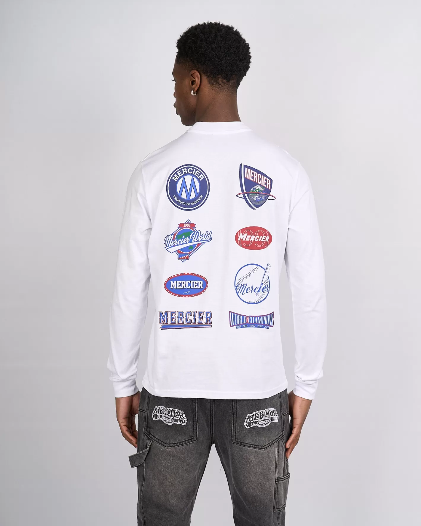Homme Mercier T-shirts<T-shirt à manches longues blanc The Series