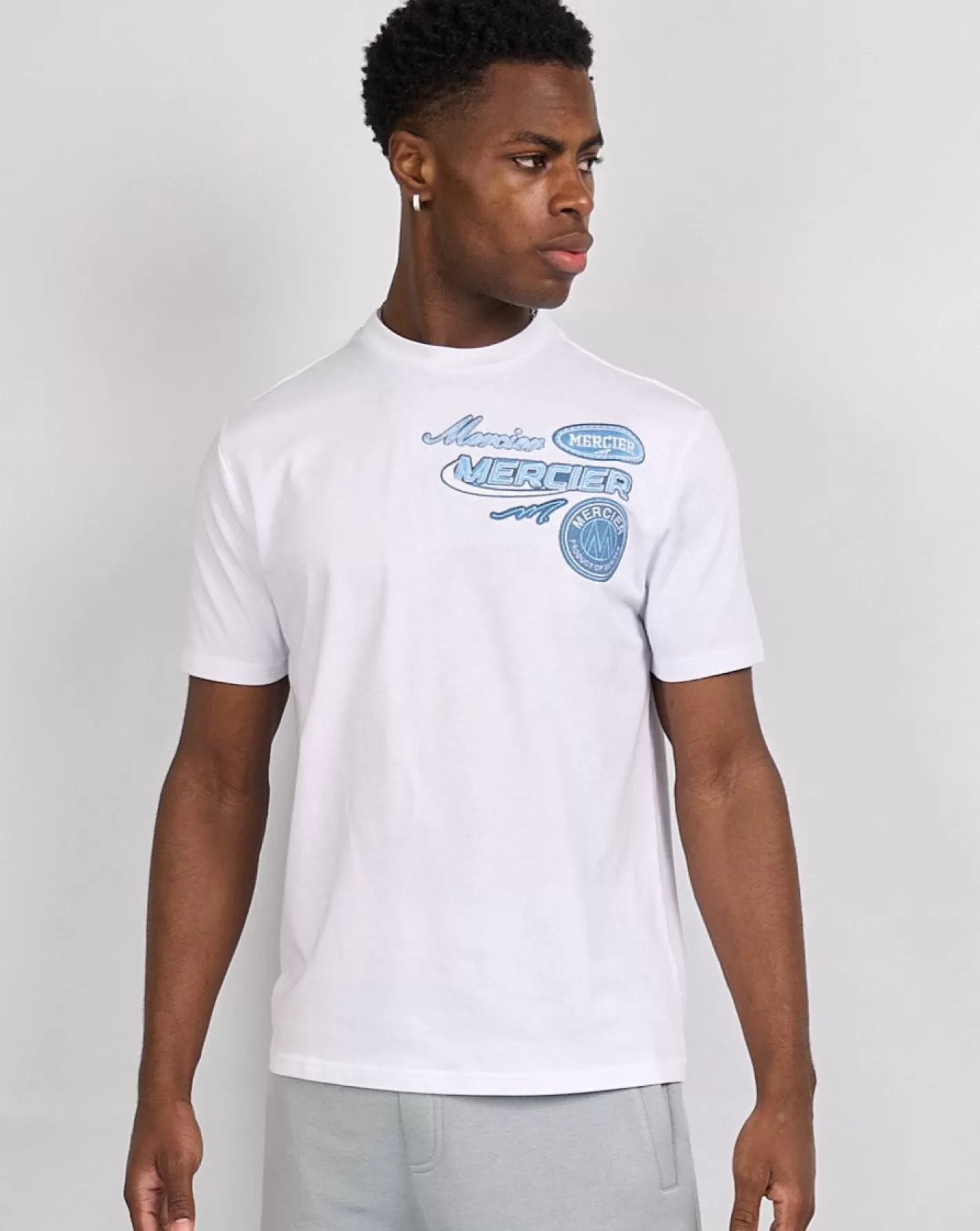 Homme Mercier T-shirts | Ensembles D'été<Tshirt blanc bleu Racer