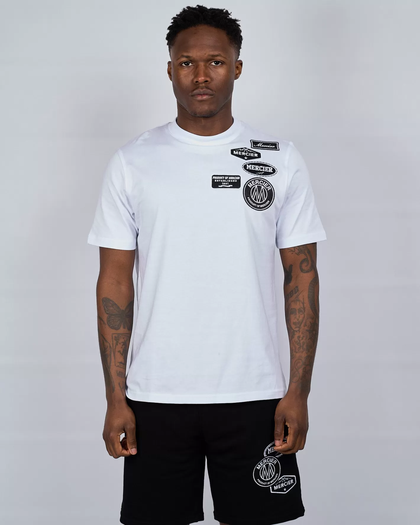 Homme Mercier Ensembles D'été | T-shirts<Tshirt blanc Mono Badge