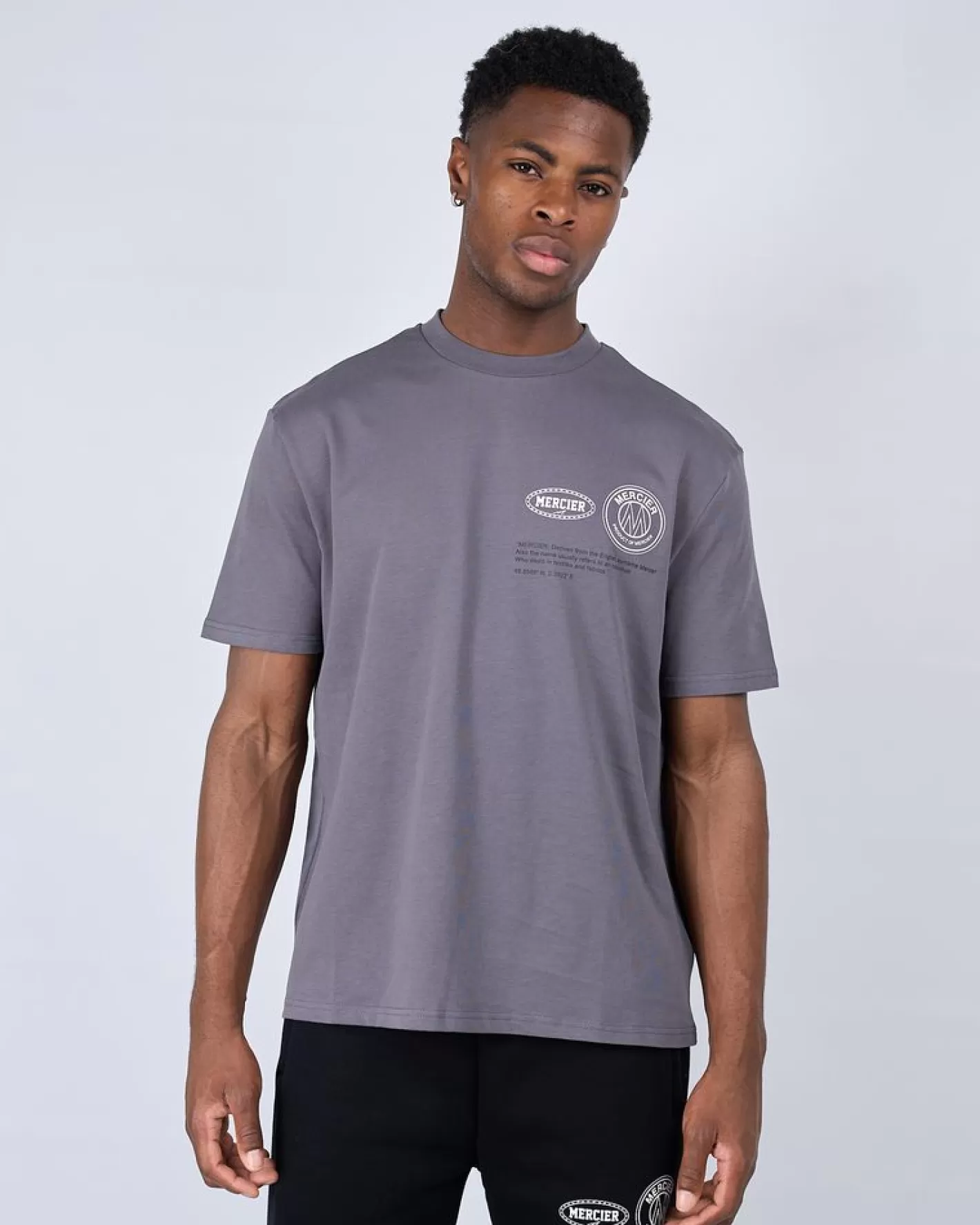 Homme Mercier T-shirts<Tshirt Décontracté Caruso Blanc Acier