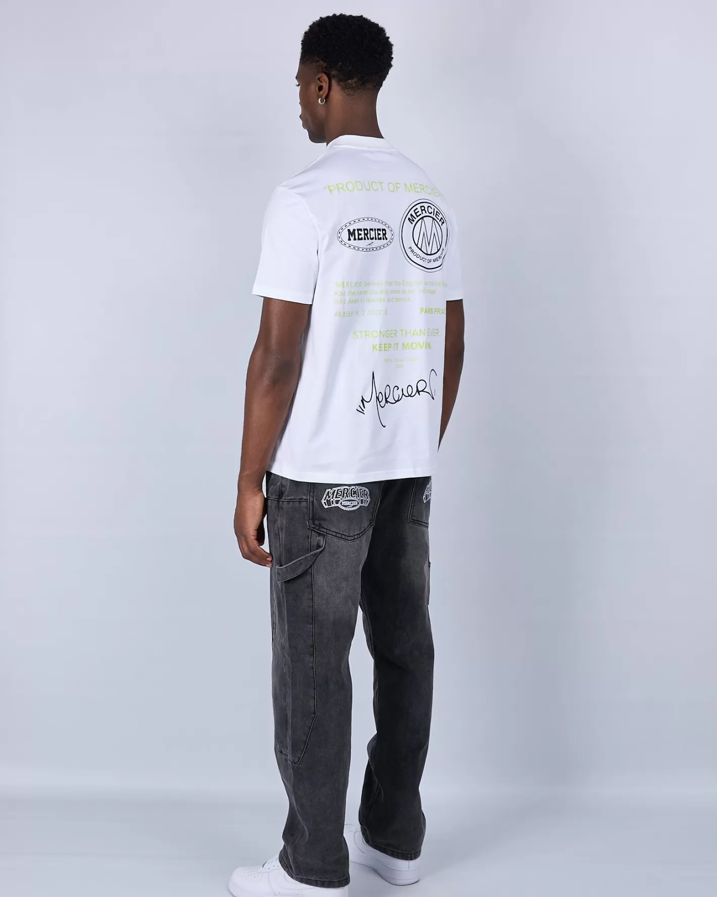Homme Mercier T-shirts<T-shirt décontracté vert blanc Caruso