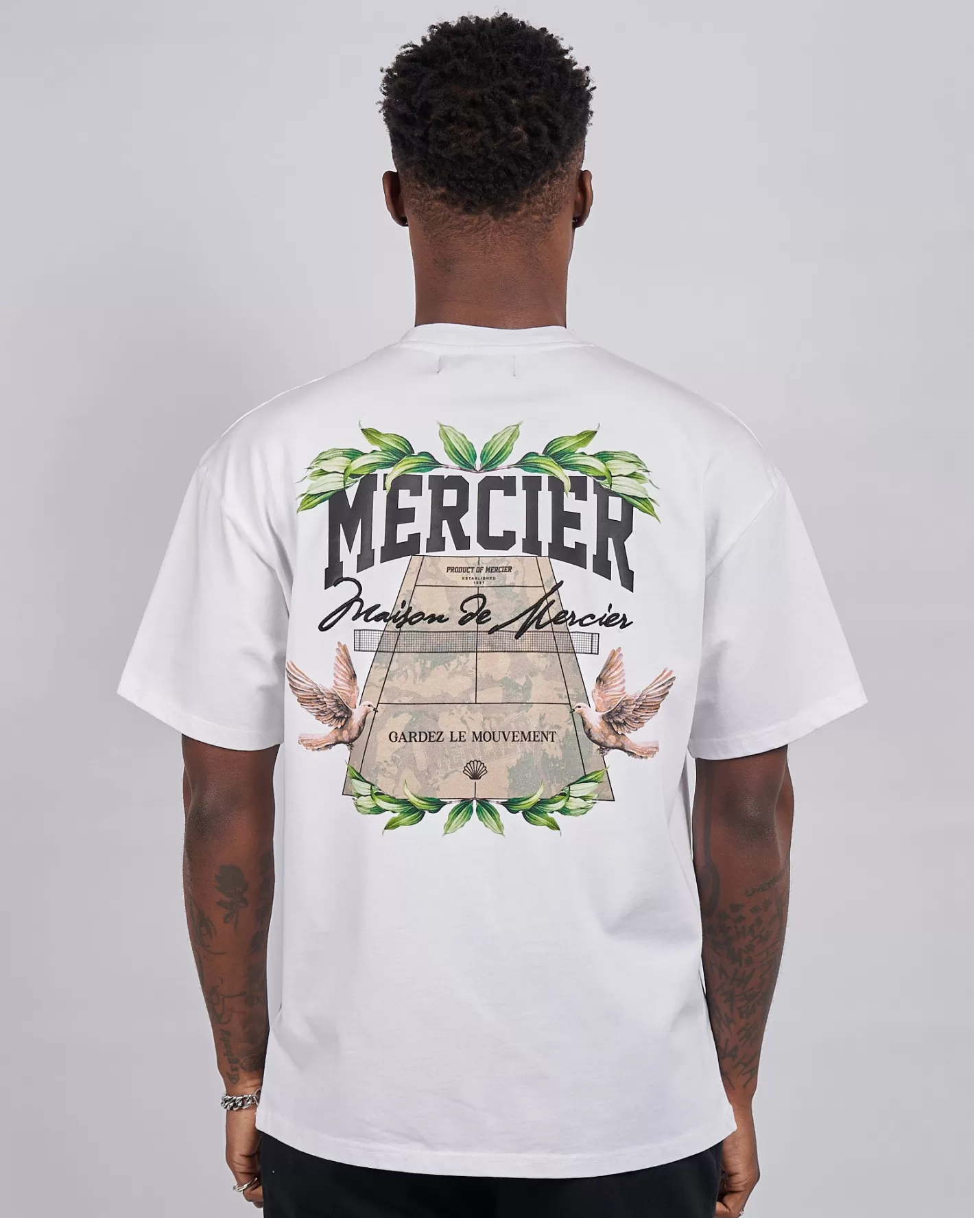 Homme Mercier T-shirts<TShirt de cour botanique blanc