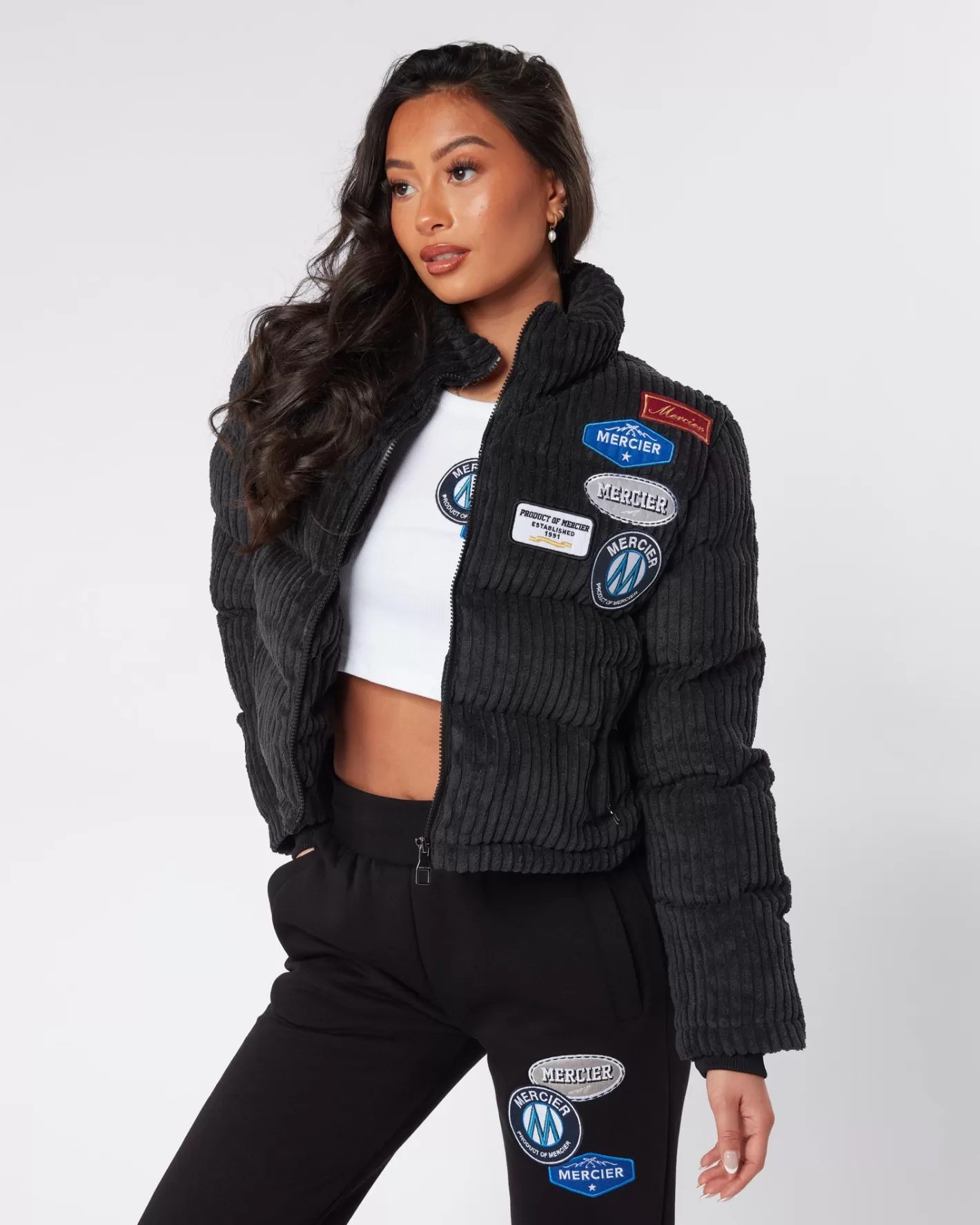 Femme Mercier Vêtements D'extérieur Pour Femmes<Veste Cord Black OG Badge pour femme