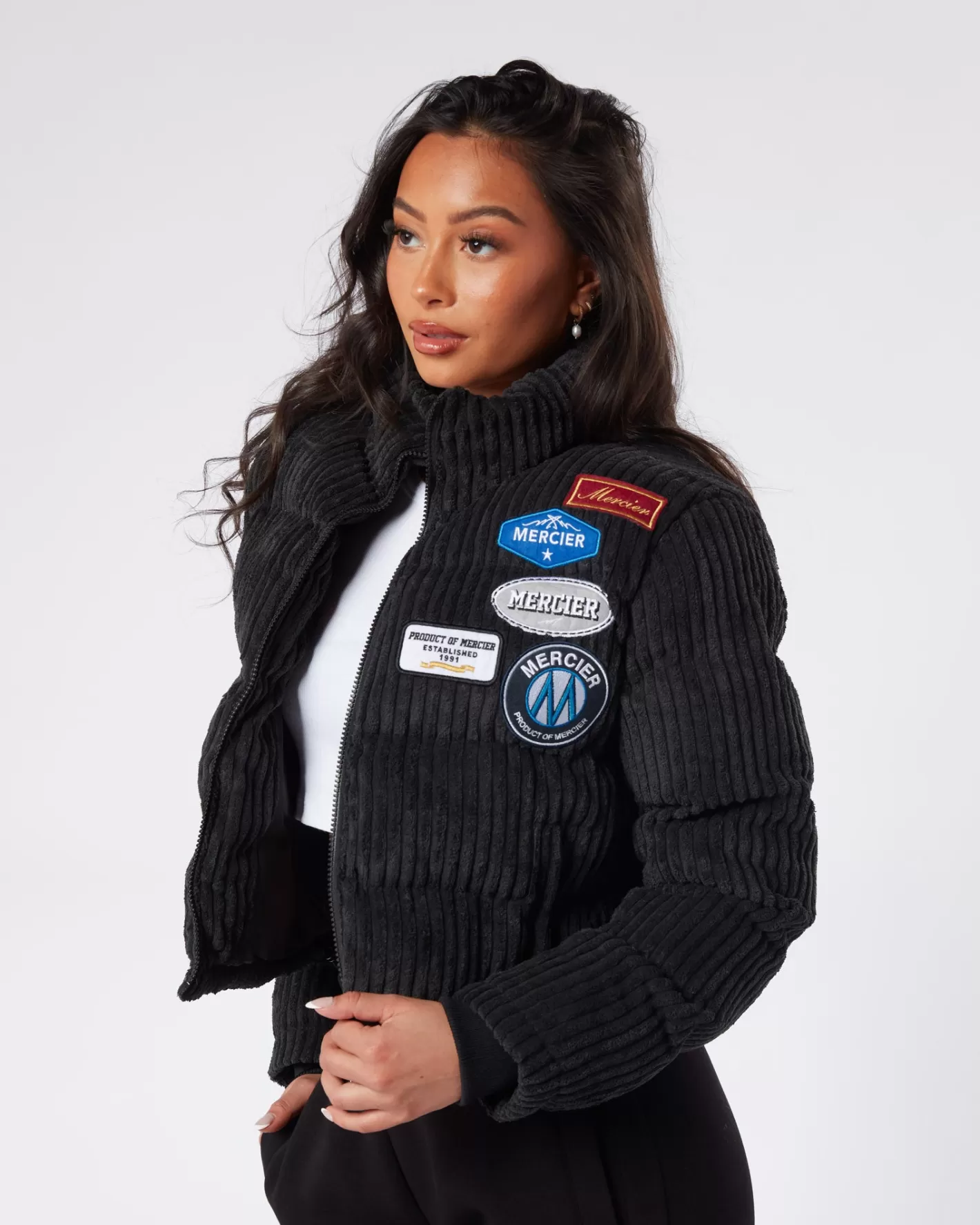 Femme Mercier Vêtements D'extérieur Pour Femmes<Veste Cord Black OG Badge pour femme