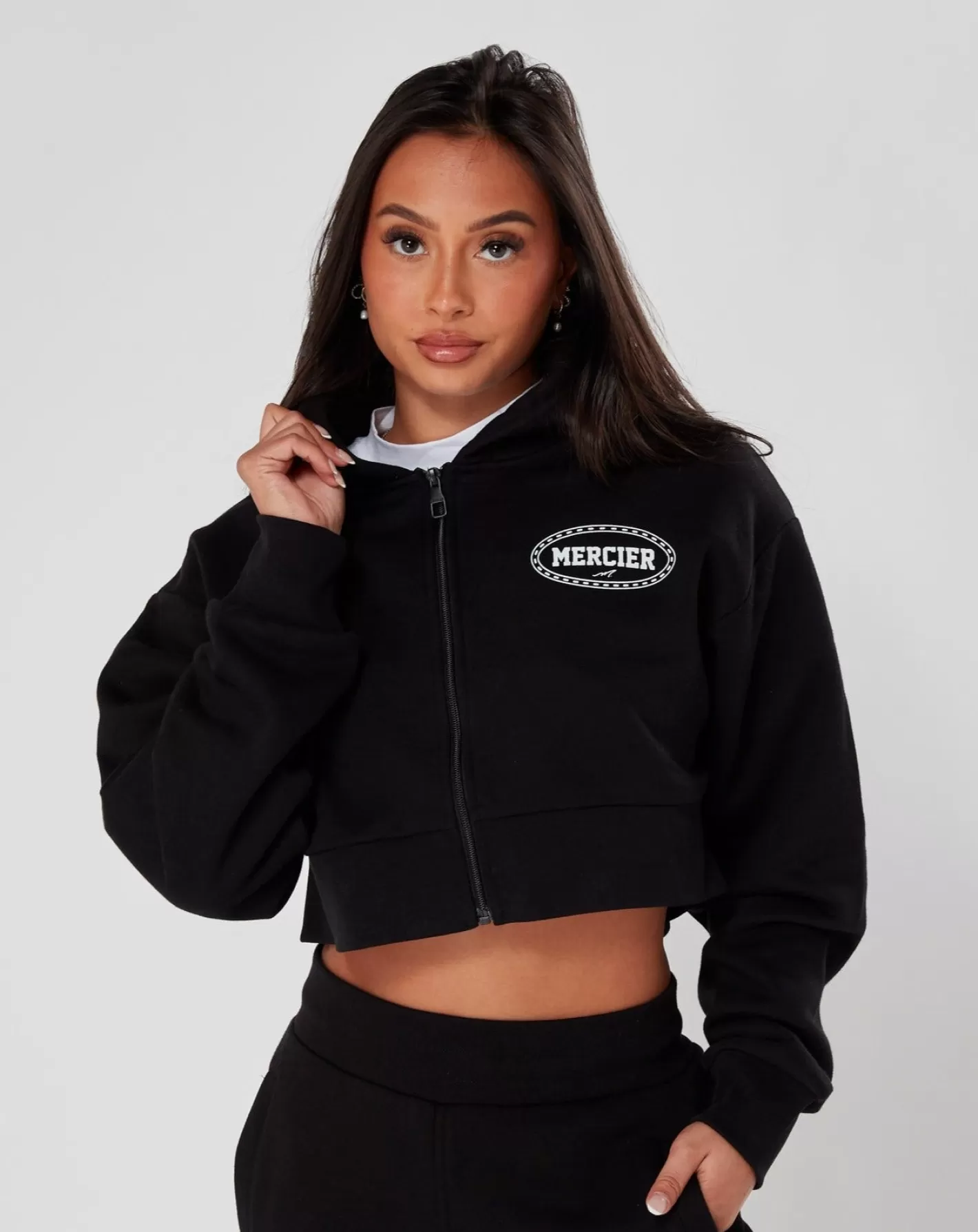 Femme Mercier Outlet Femmes<Womens Black Maison Zip Hoodie