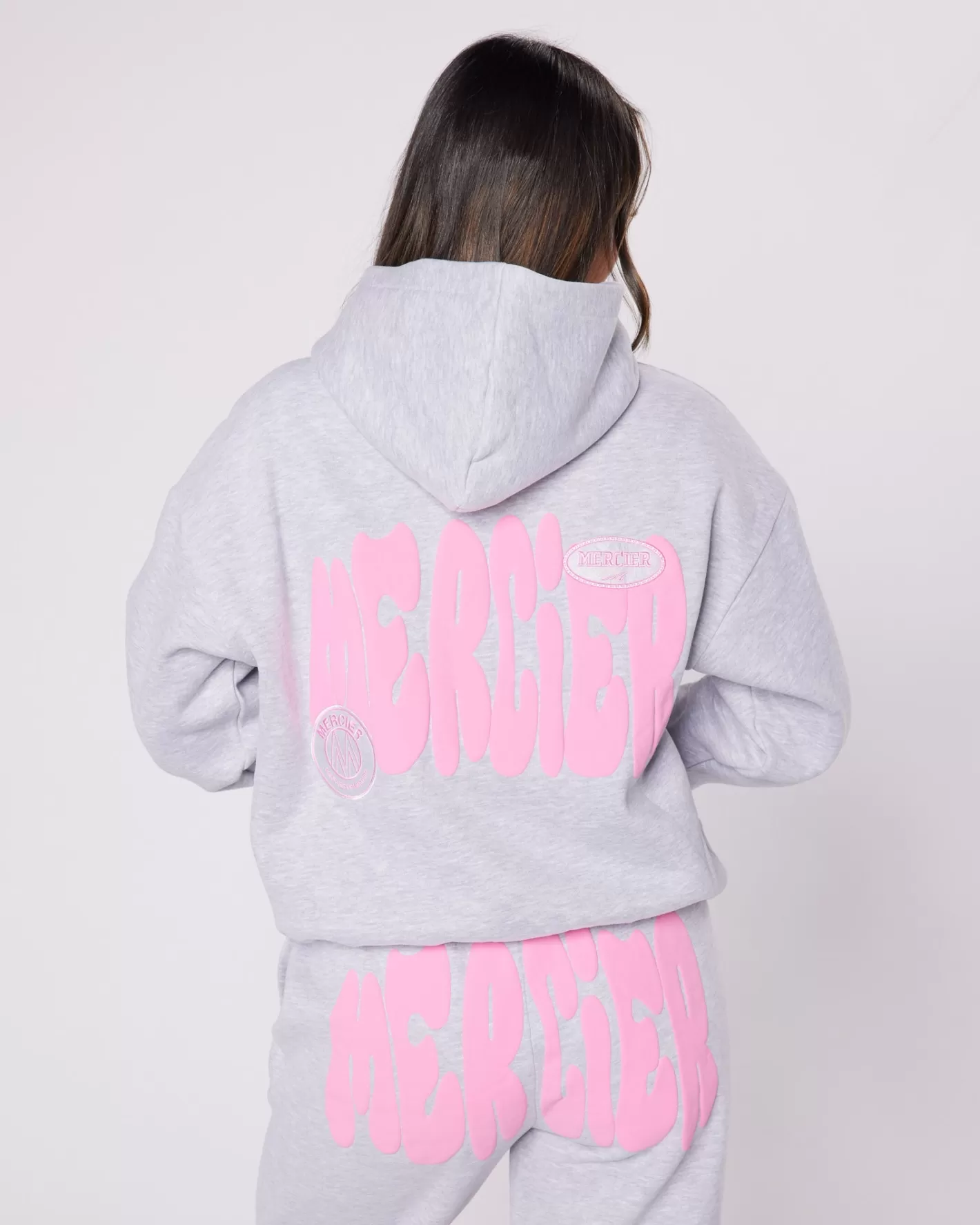 Femme Mercier Hoodies Des Femmes | Survêtements Pour Femmes<Womens Grey Pink Bubble Hoodie