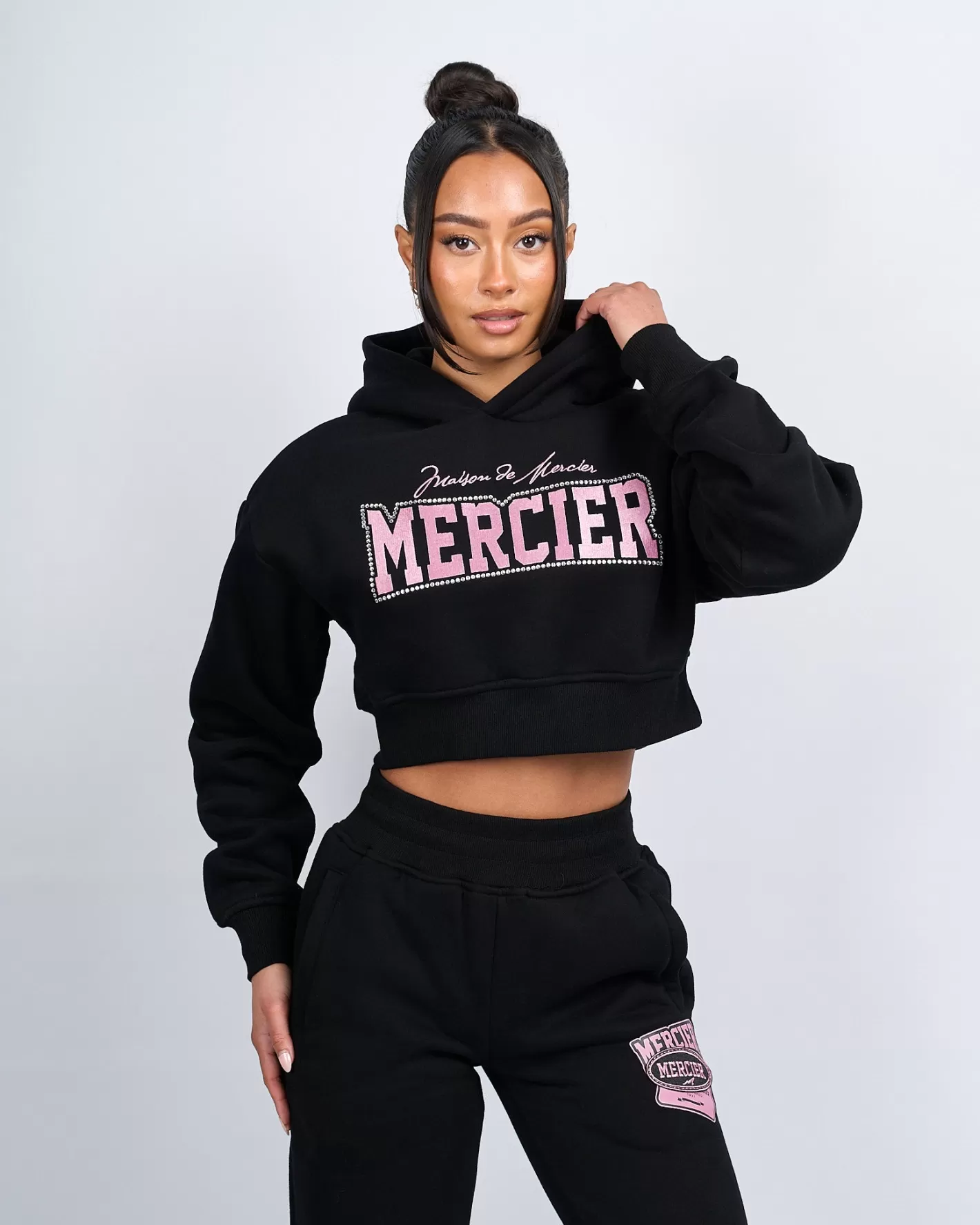 Femme Mercier Outlet Femmes | Hoodies Des Femmes<Womens Maison De Diamante Cropped Hoodie